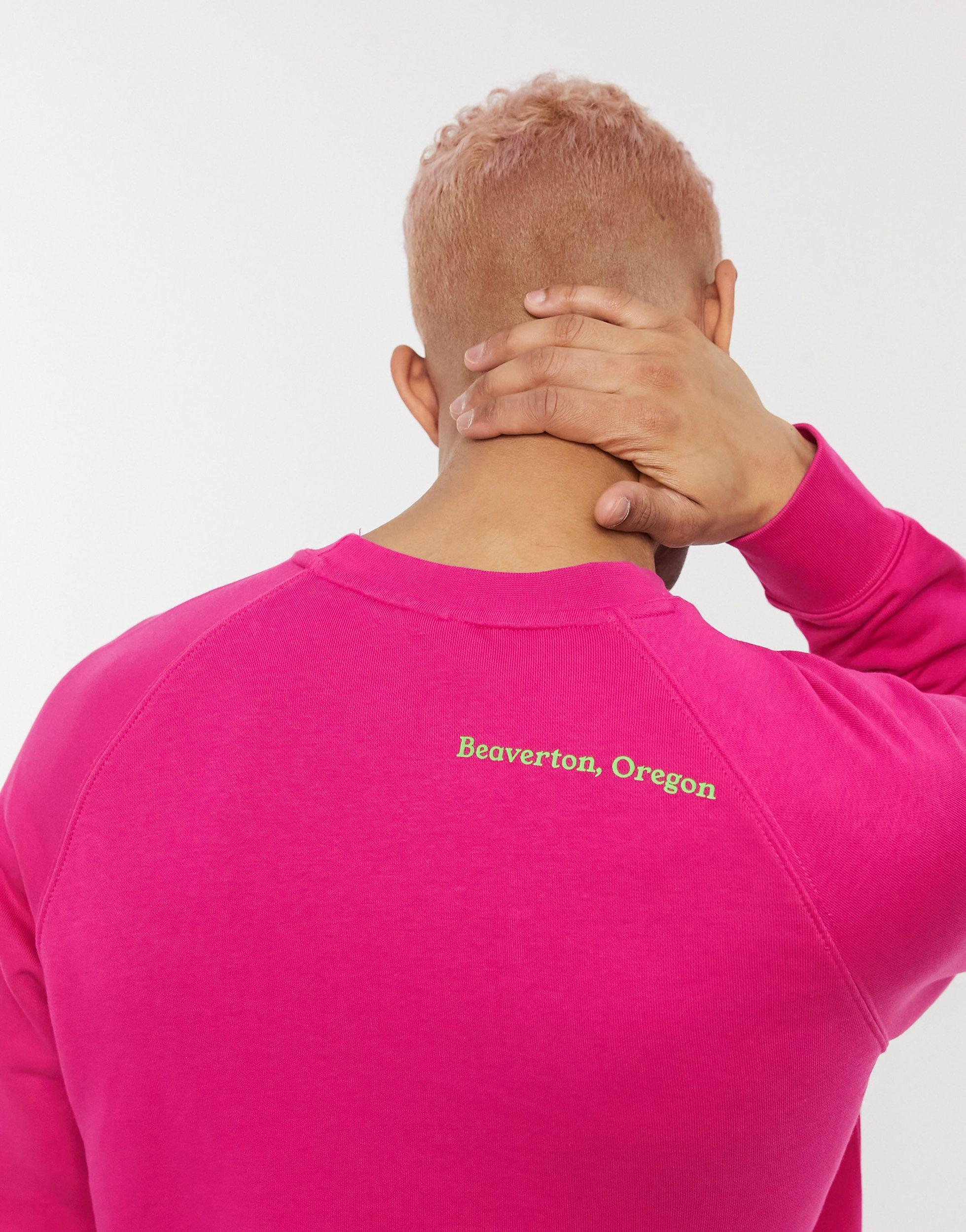 World Pack Graphic Crew Neck Sweatshirt in Pink for Men |