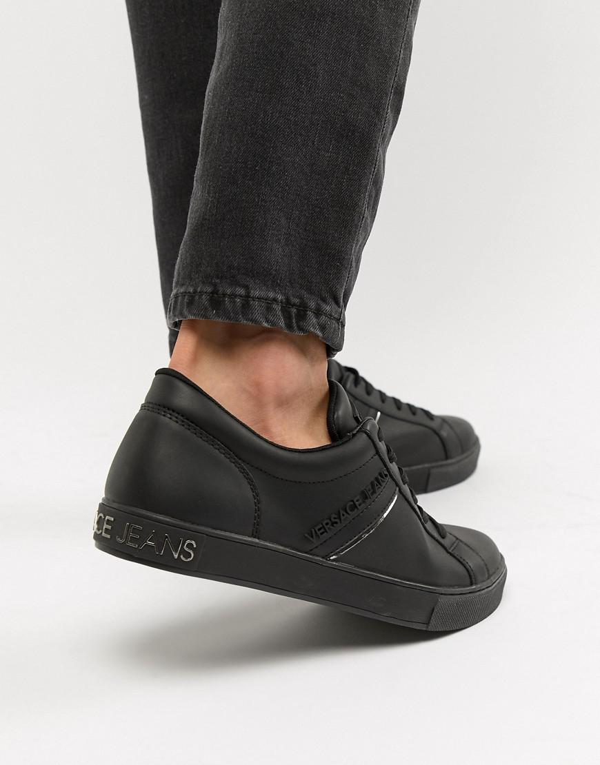 versace jeans logo trainers black