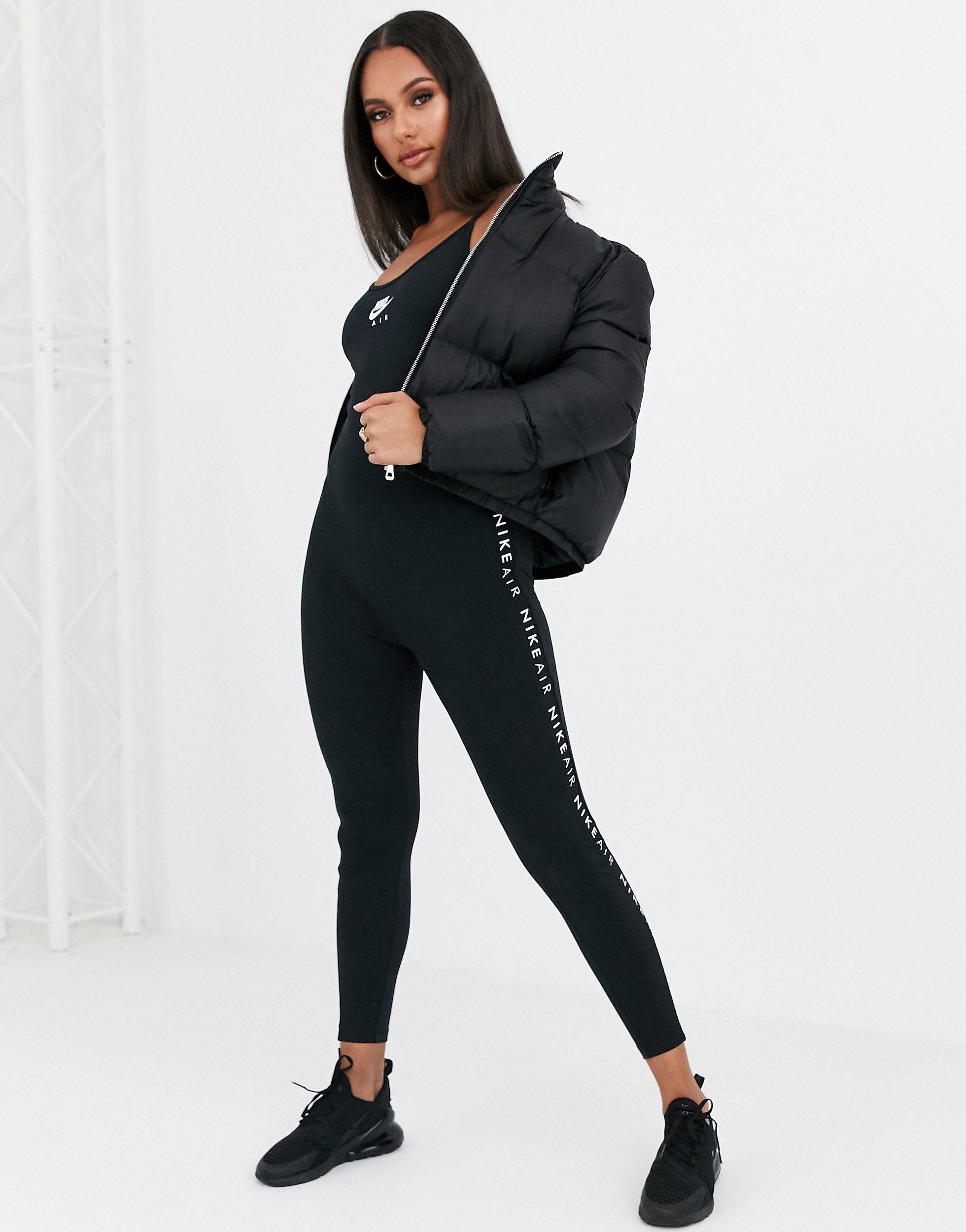 at opfinde Indica hylde Nike Air Black Unitard Jumpsuit | Lyst