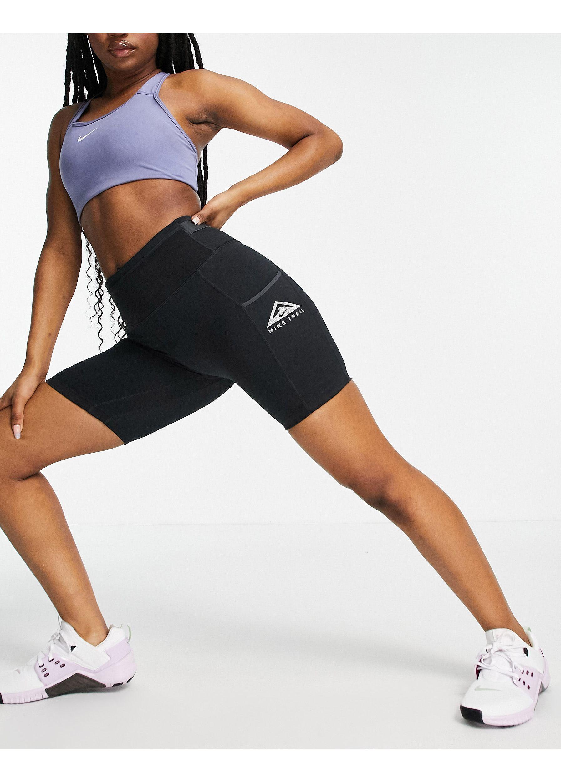 Nike Trail Epic Luxe Booty Shorts in Black (Gray) | Lyst