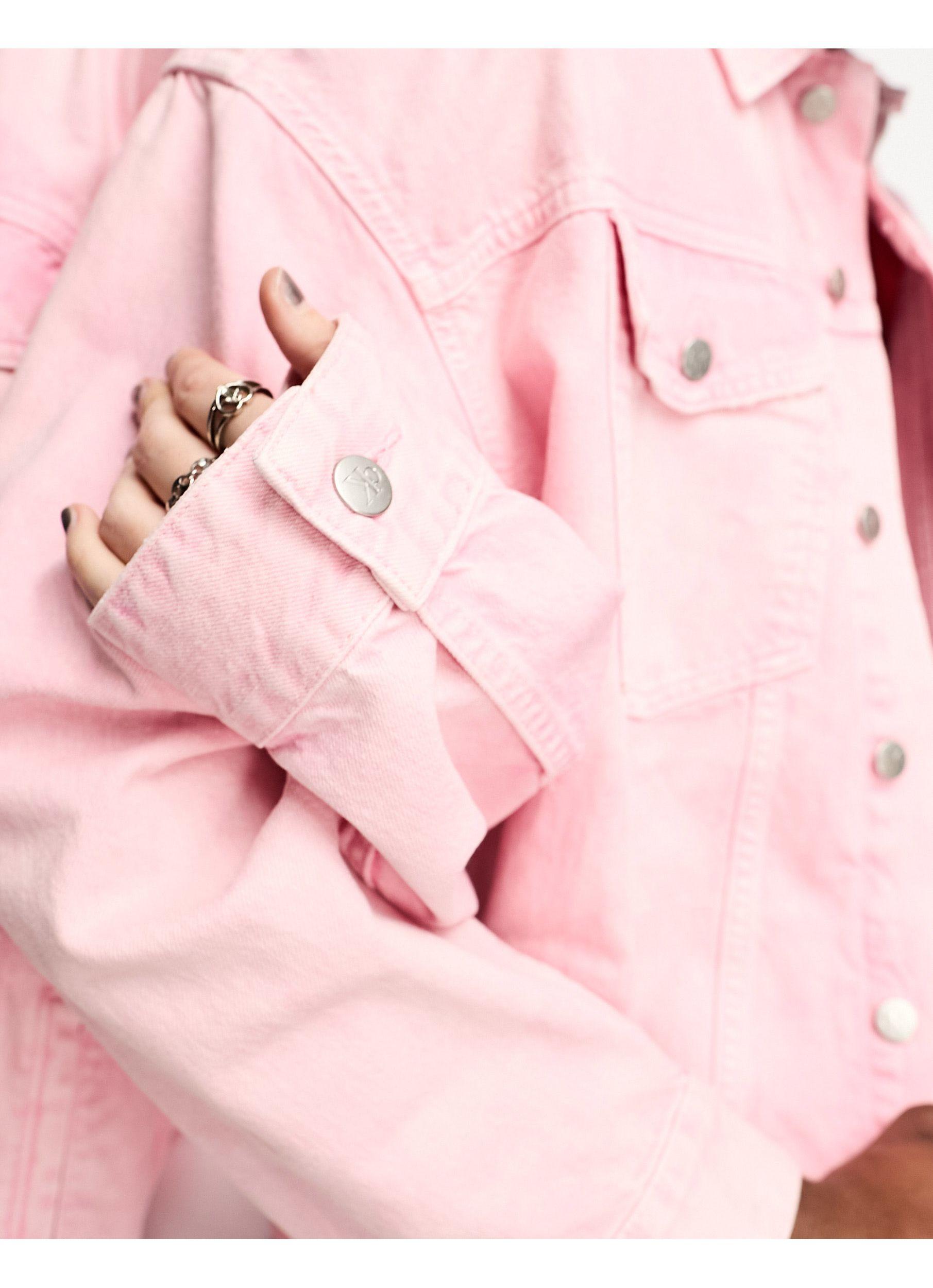 Calvin Klein – oversize-jeansjacke in Pink | Lyst AT