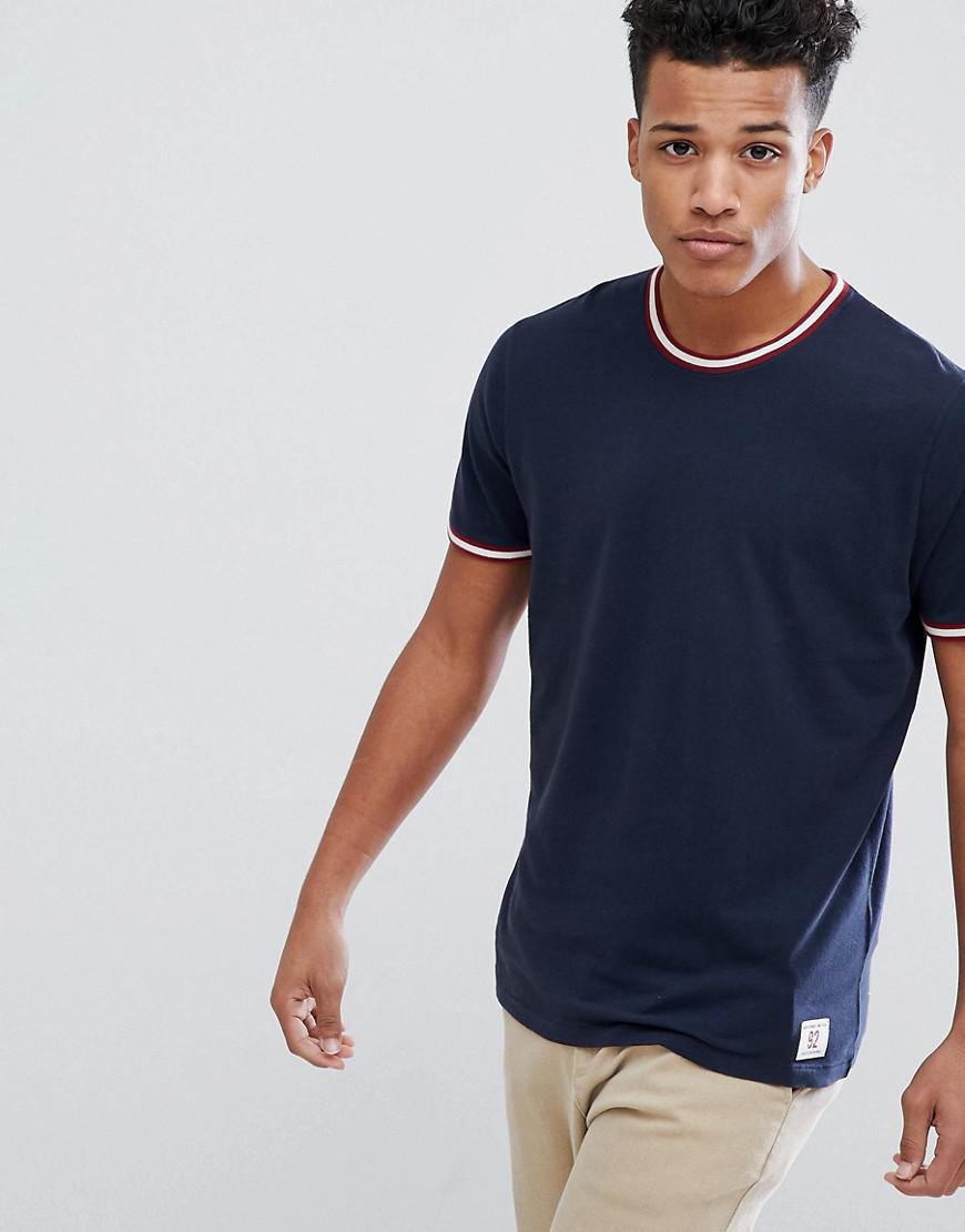 Abercrombie & Fitch Varsity Tipped Ringer T-shirt In Navy in for Men | Lyst