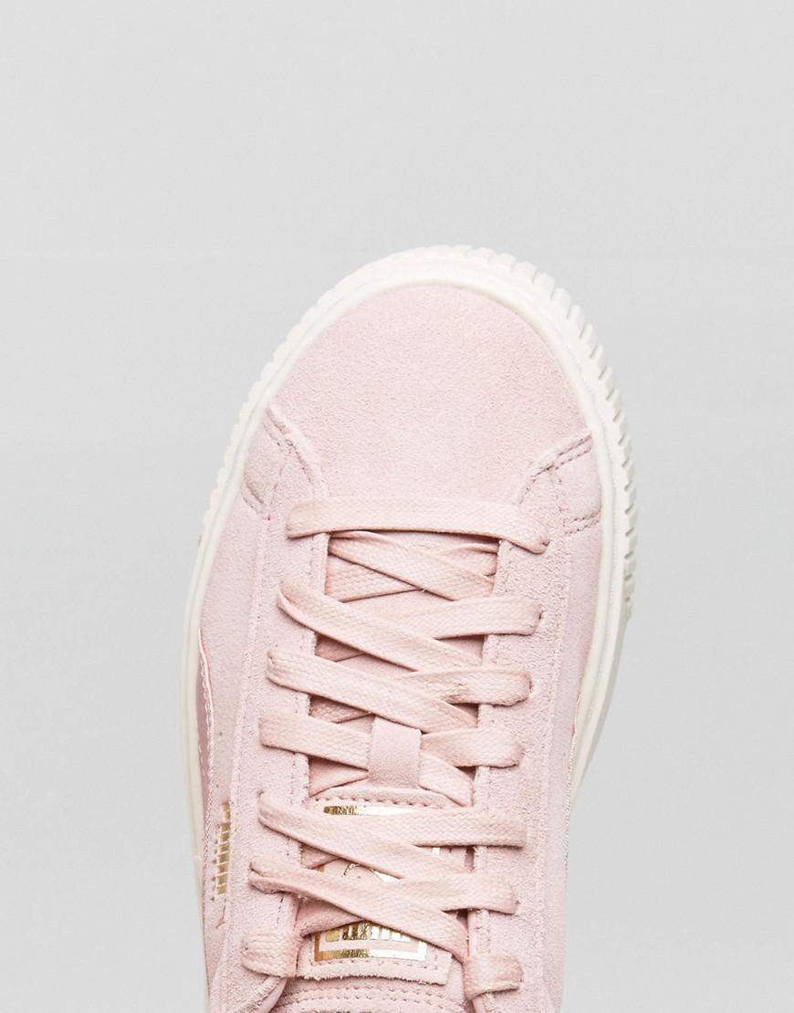 puma suede classic trainer in pink