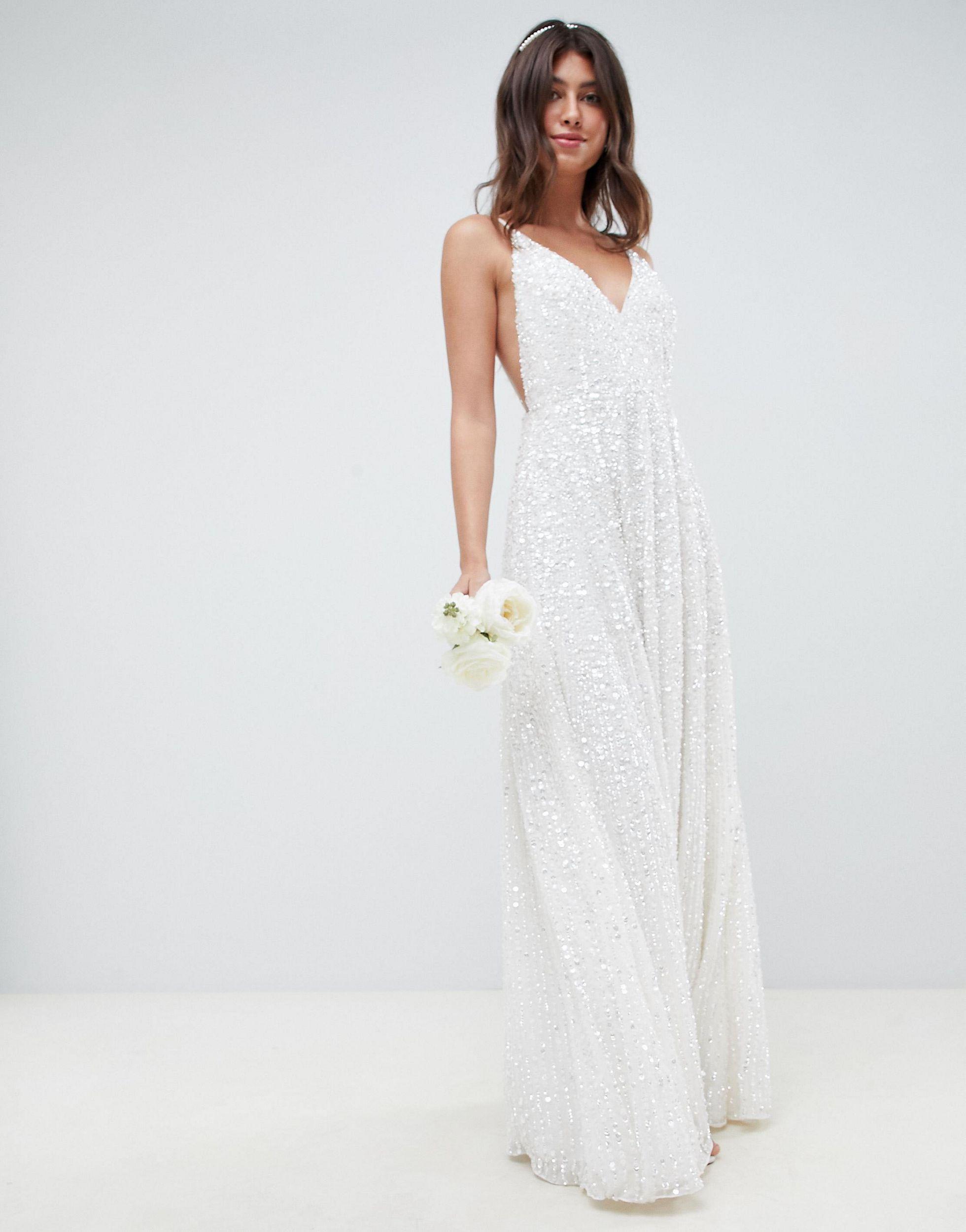 asos white gown