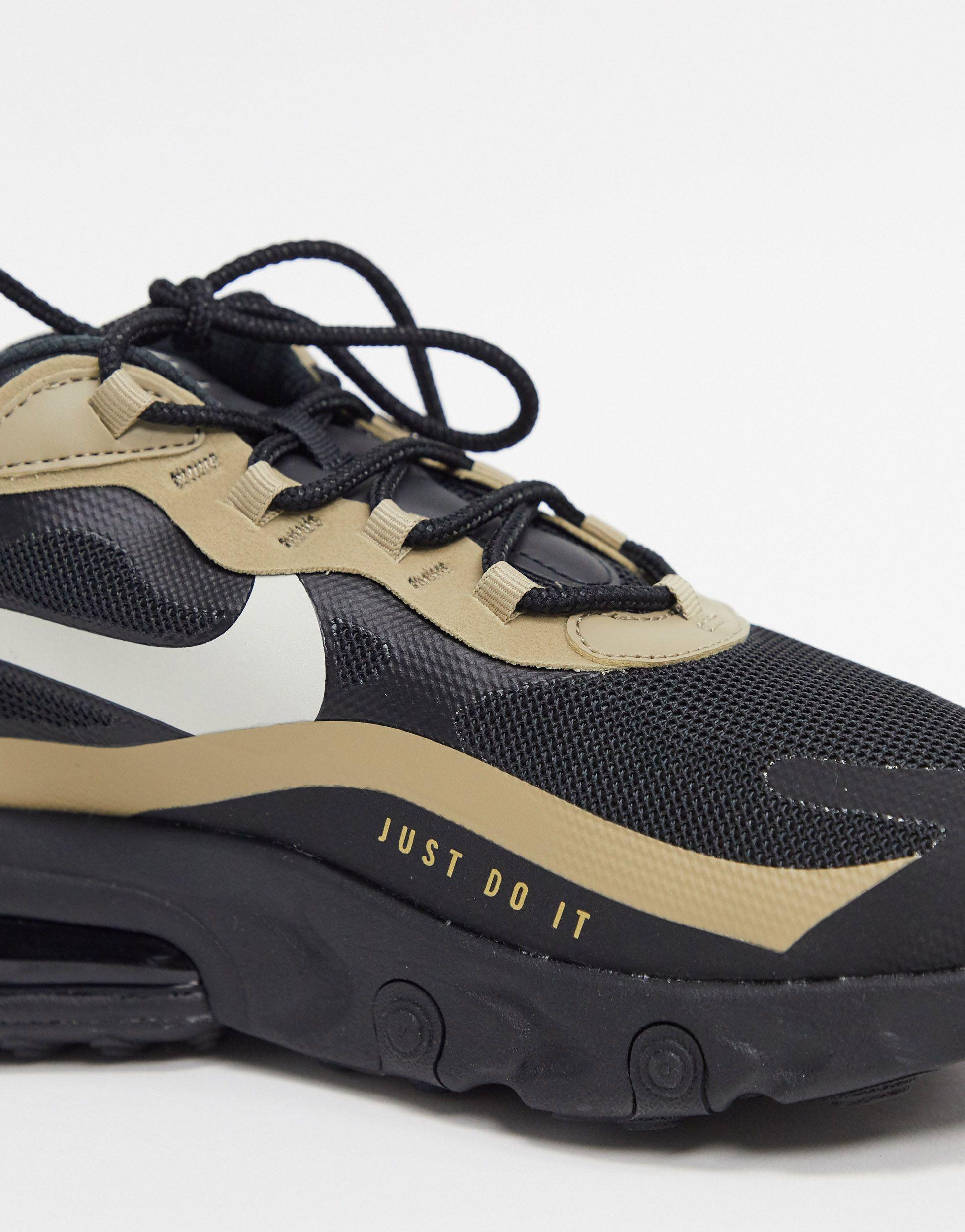 black nike air max 270 react