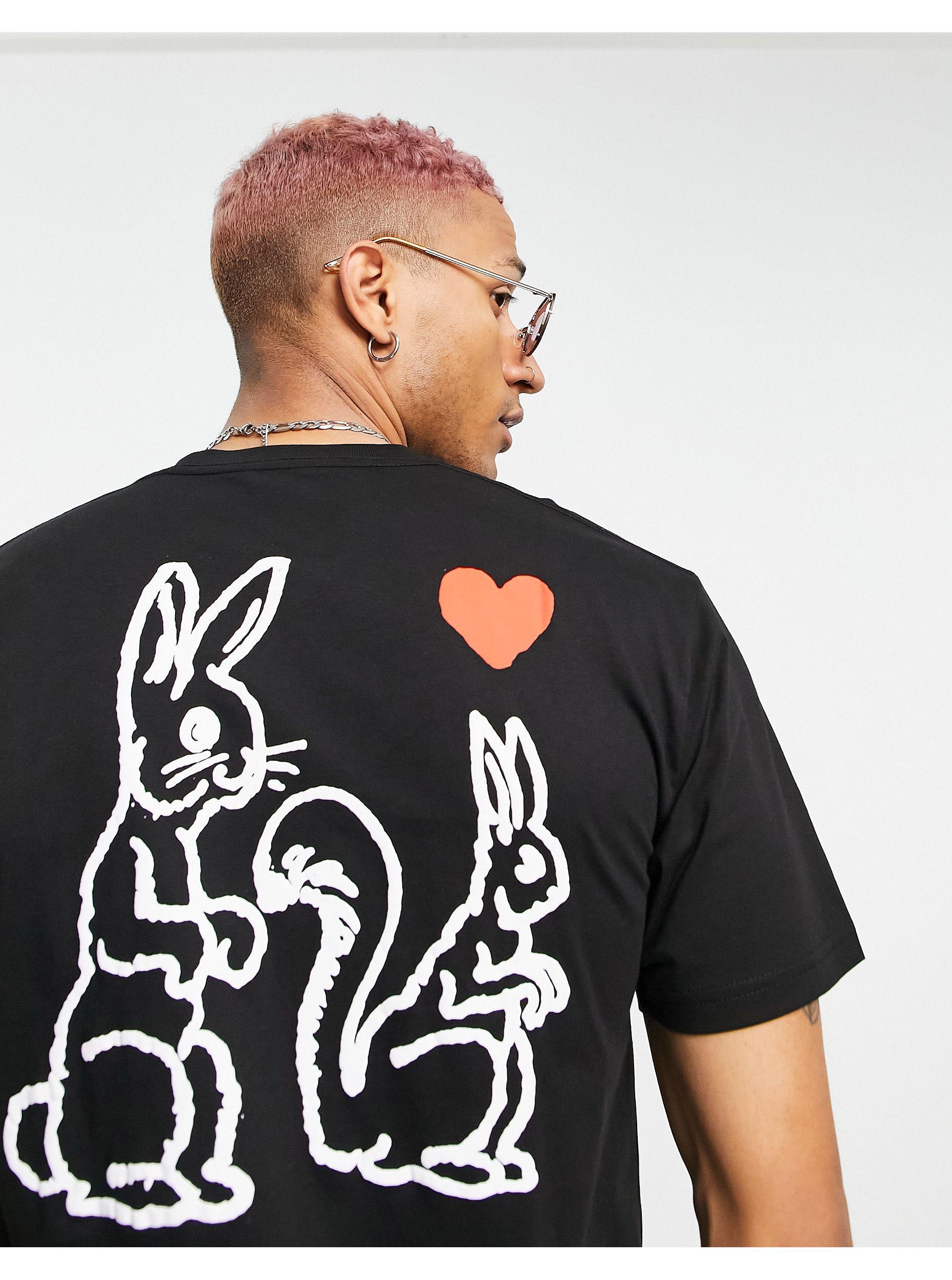 Shirt met store print op rug