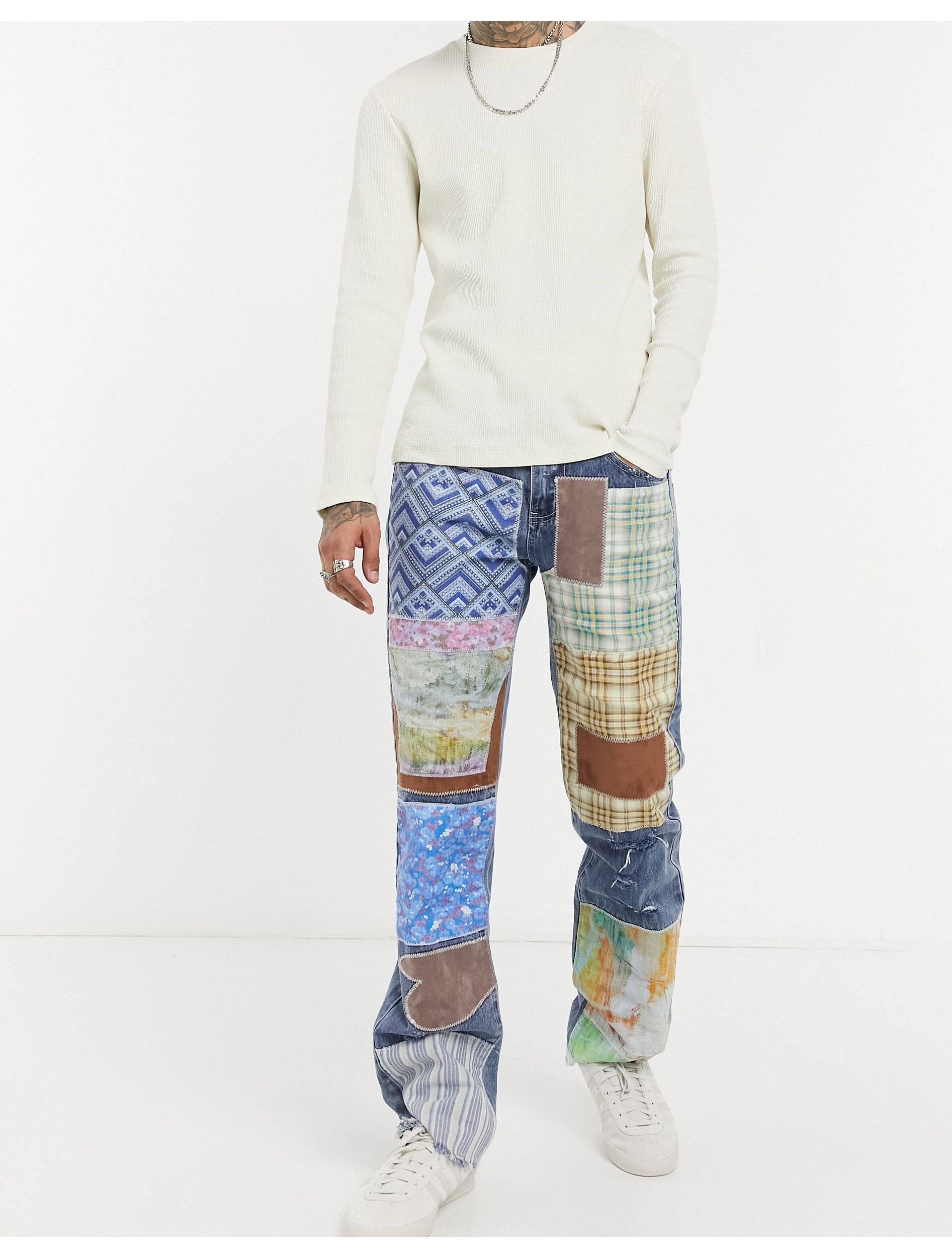 Jaded London Reworked Patchwork Jeans in Blue for Men | Lyst Canada