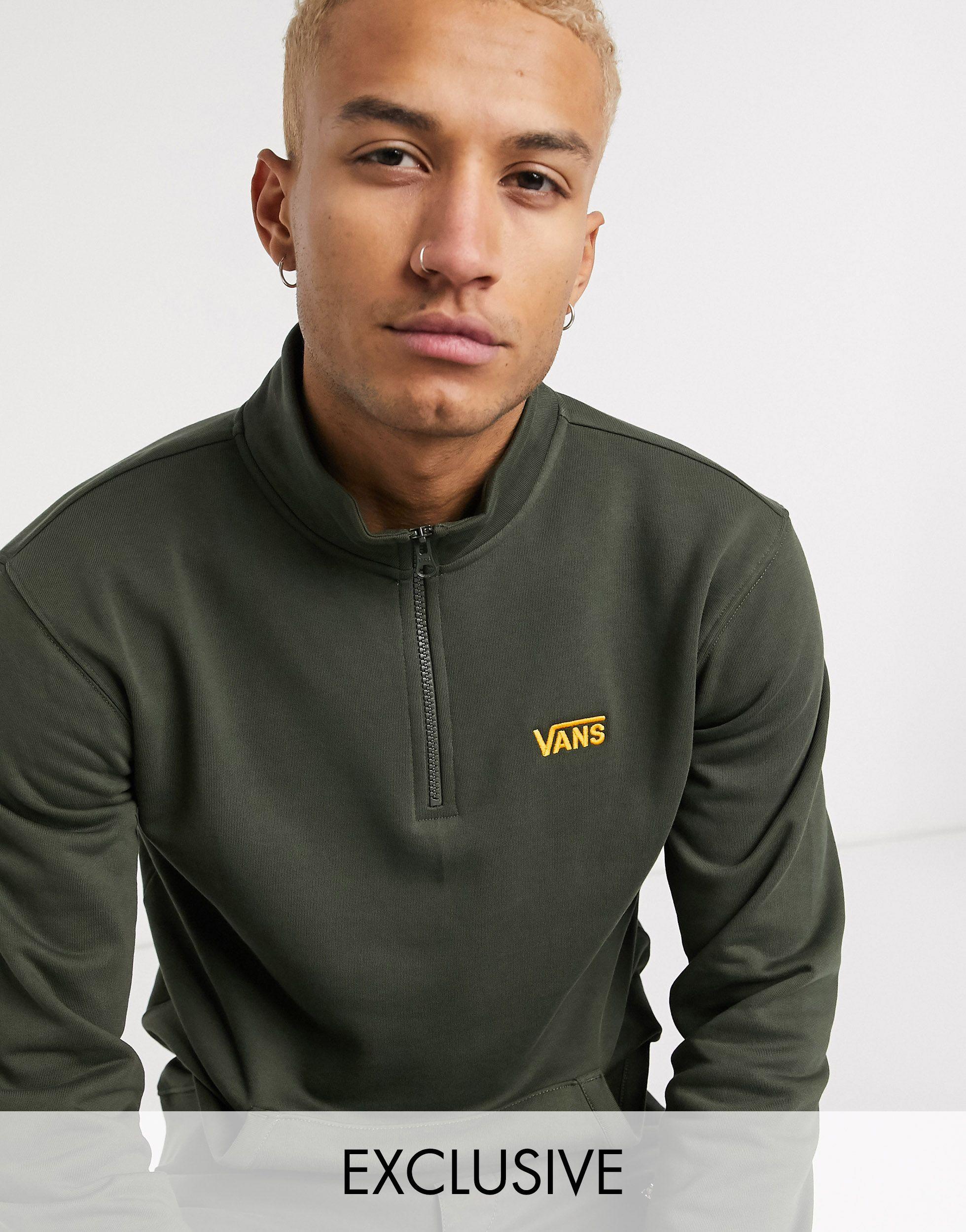Vans Half Zip Fleece in Green for Men Lyst