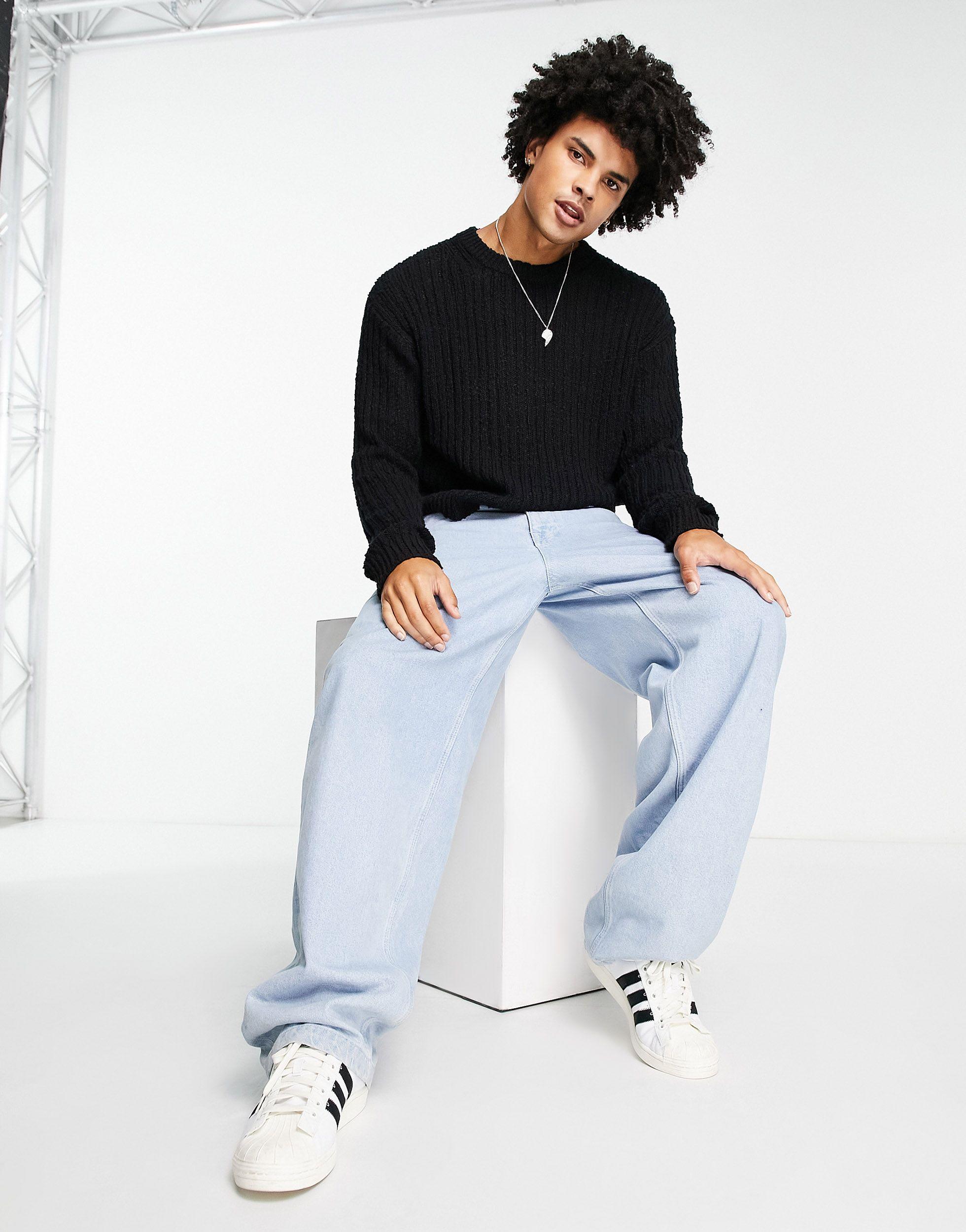 Weekday Jesper Knitted Jumper in Black for Men | Lyst UK