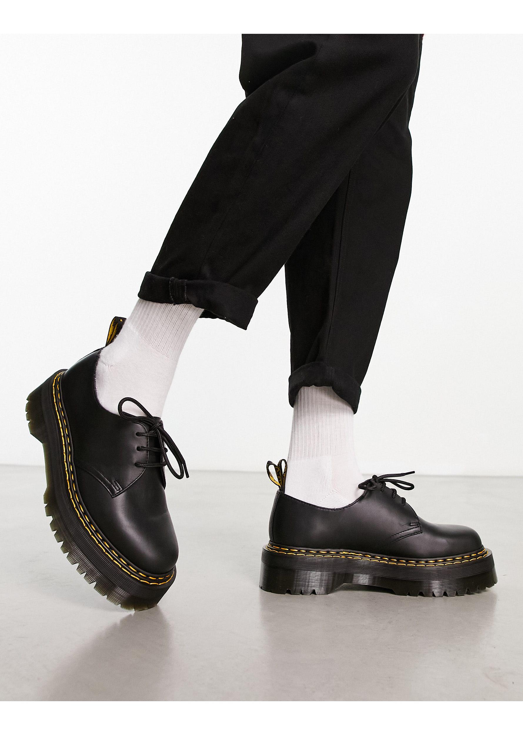 Dr. Martens 1461 Quad Ds 3 Eye Shoes Paris Leather in Black