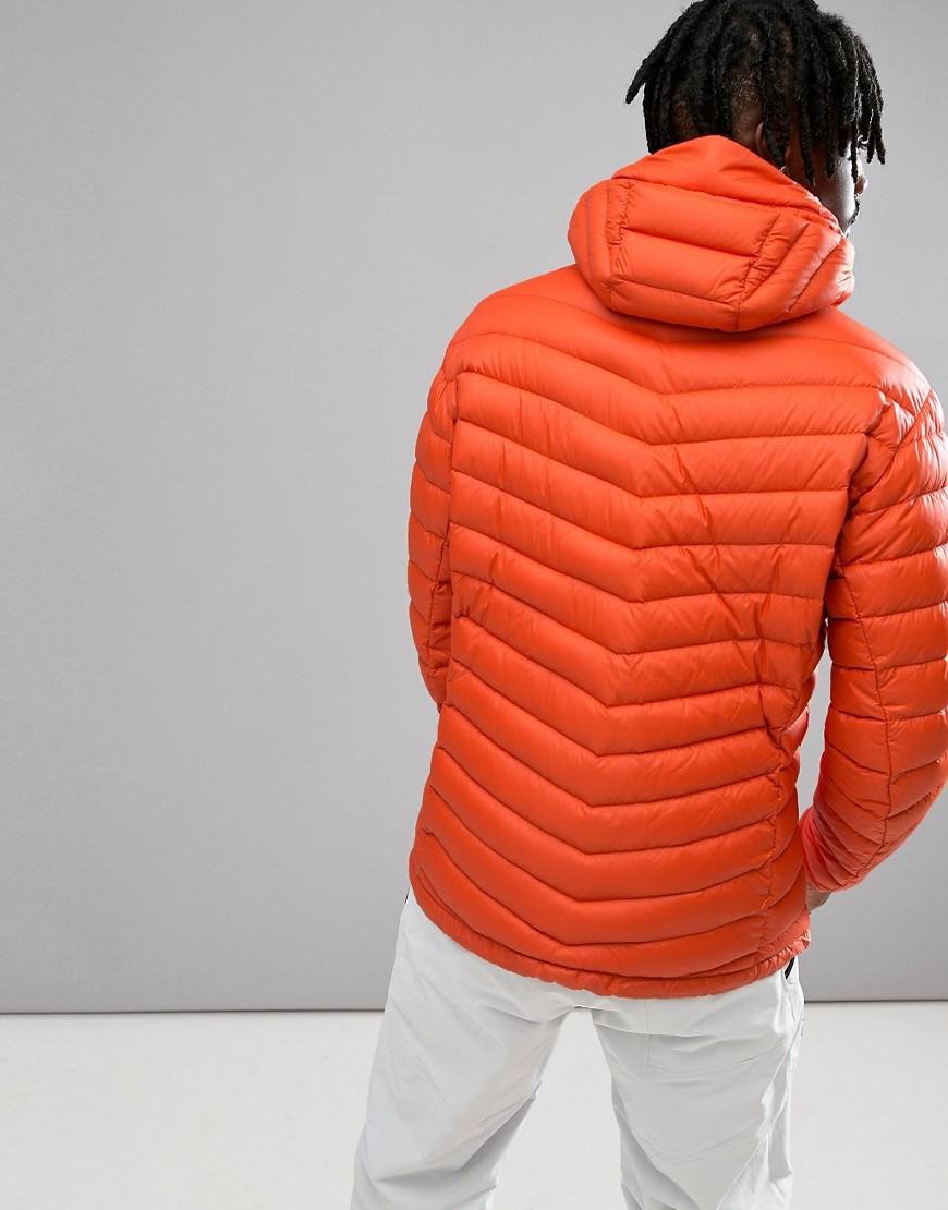 Peak Performance Fleece Frost Down Hooded Jacket In Orange for Men - Lyst