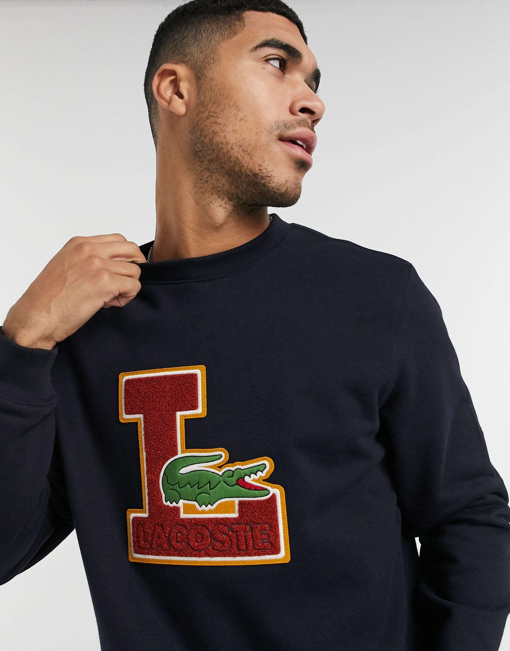Lacoste collegiate sweatshirt hotsell