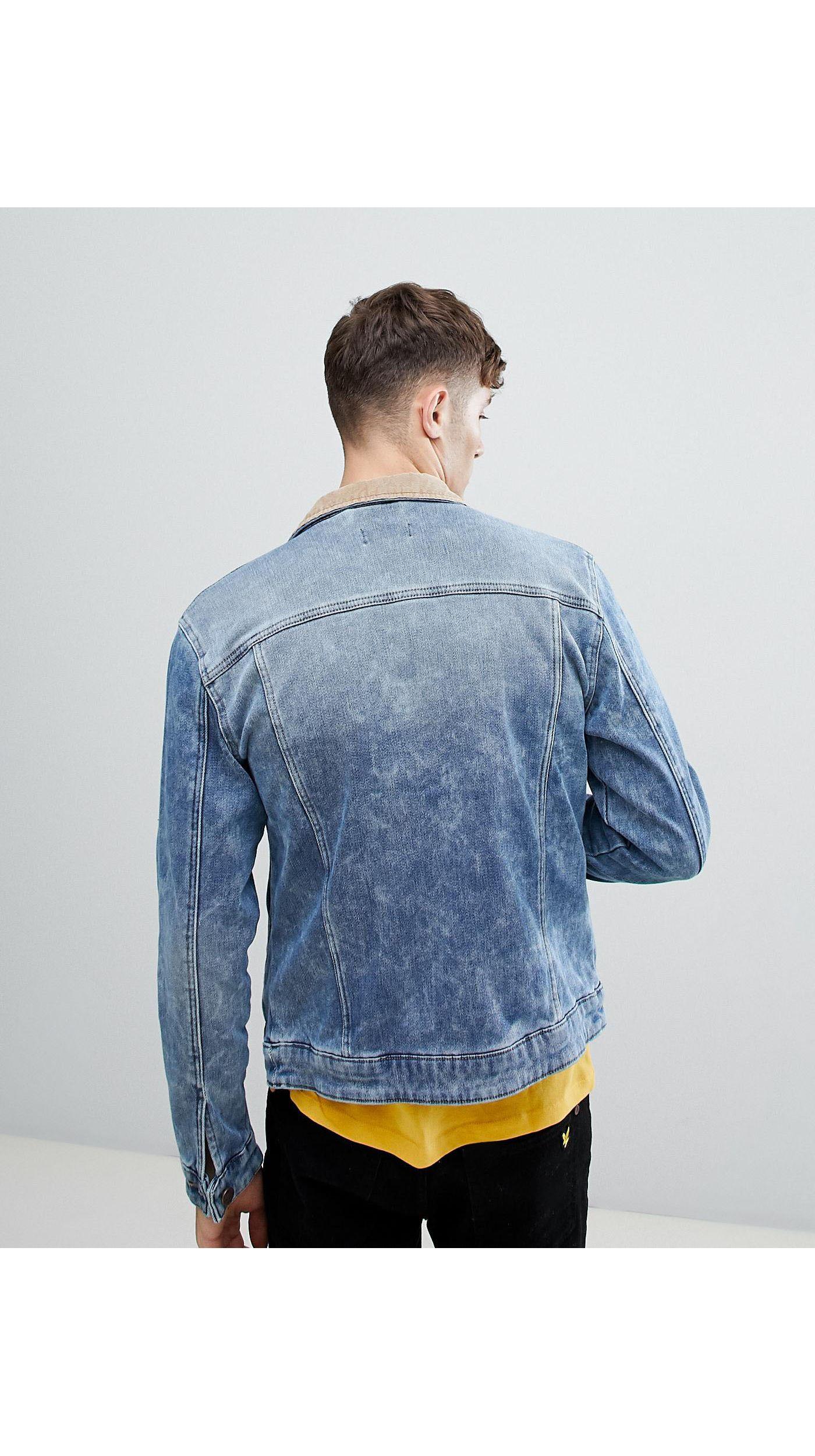 blue jean jacket with wool lining