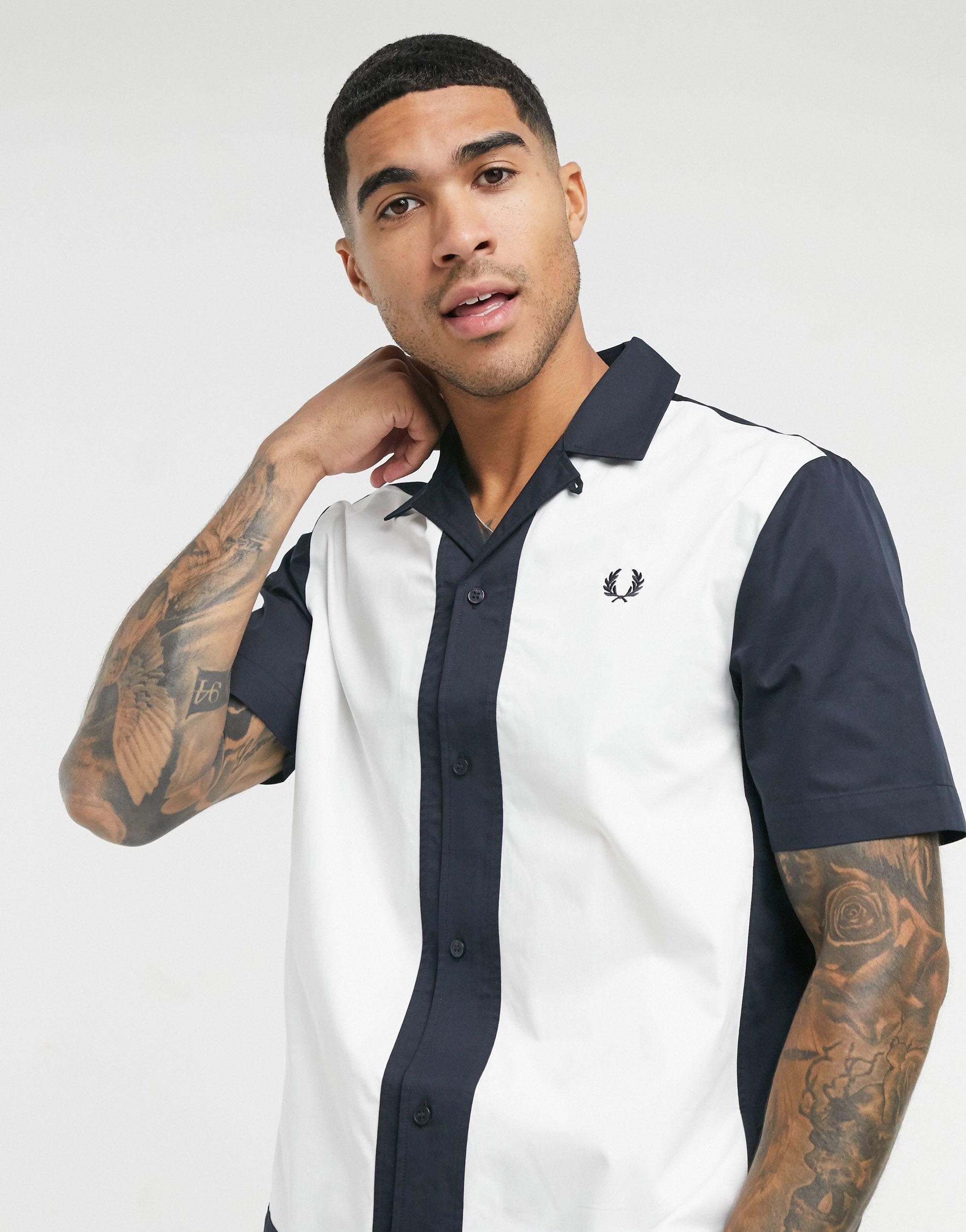 fred perry block collar