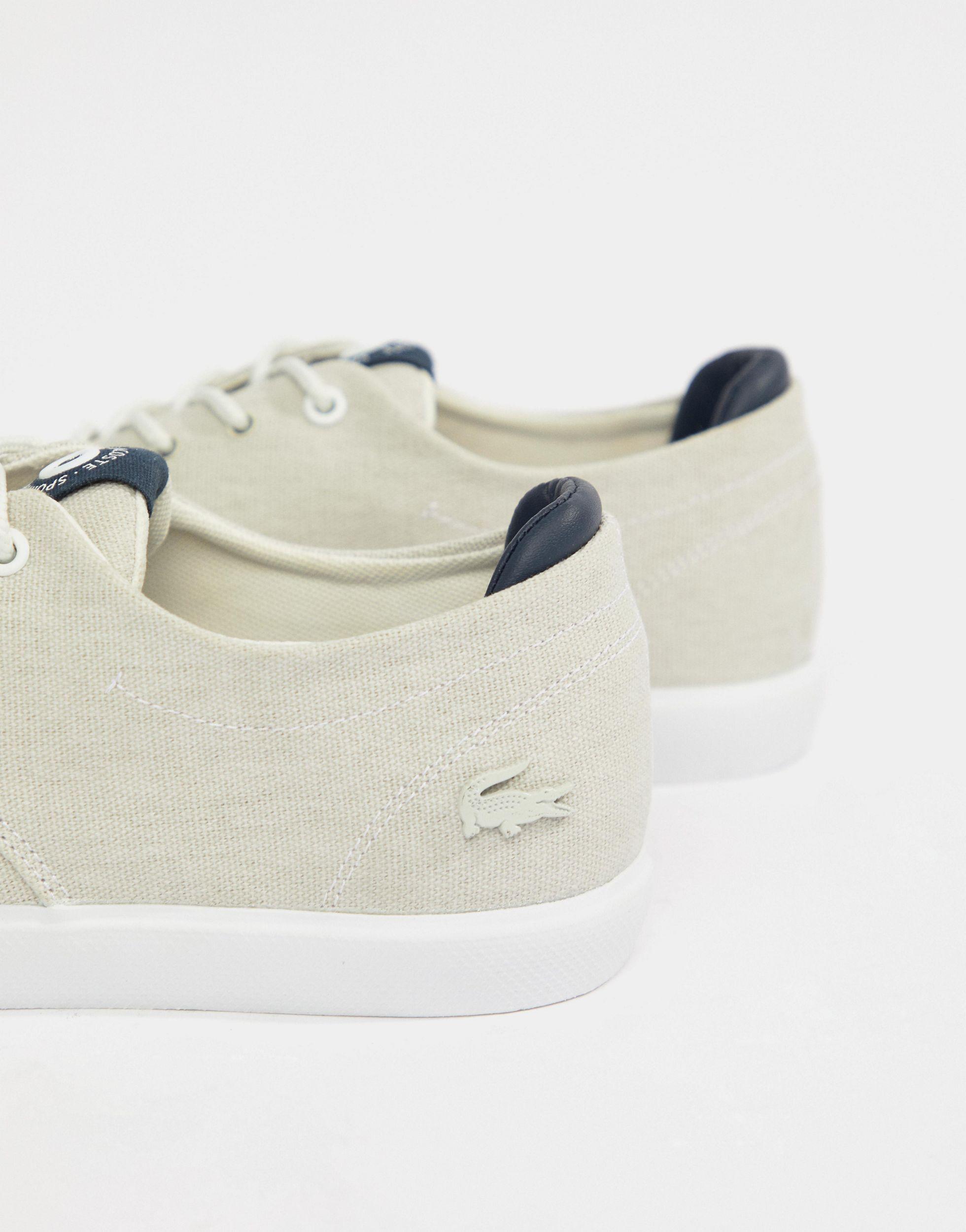 Lacoste Canvas Resort 123 1 CMA Canvas Trainers - Navy/Off White | Standout