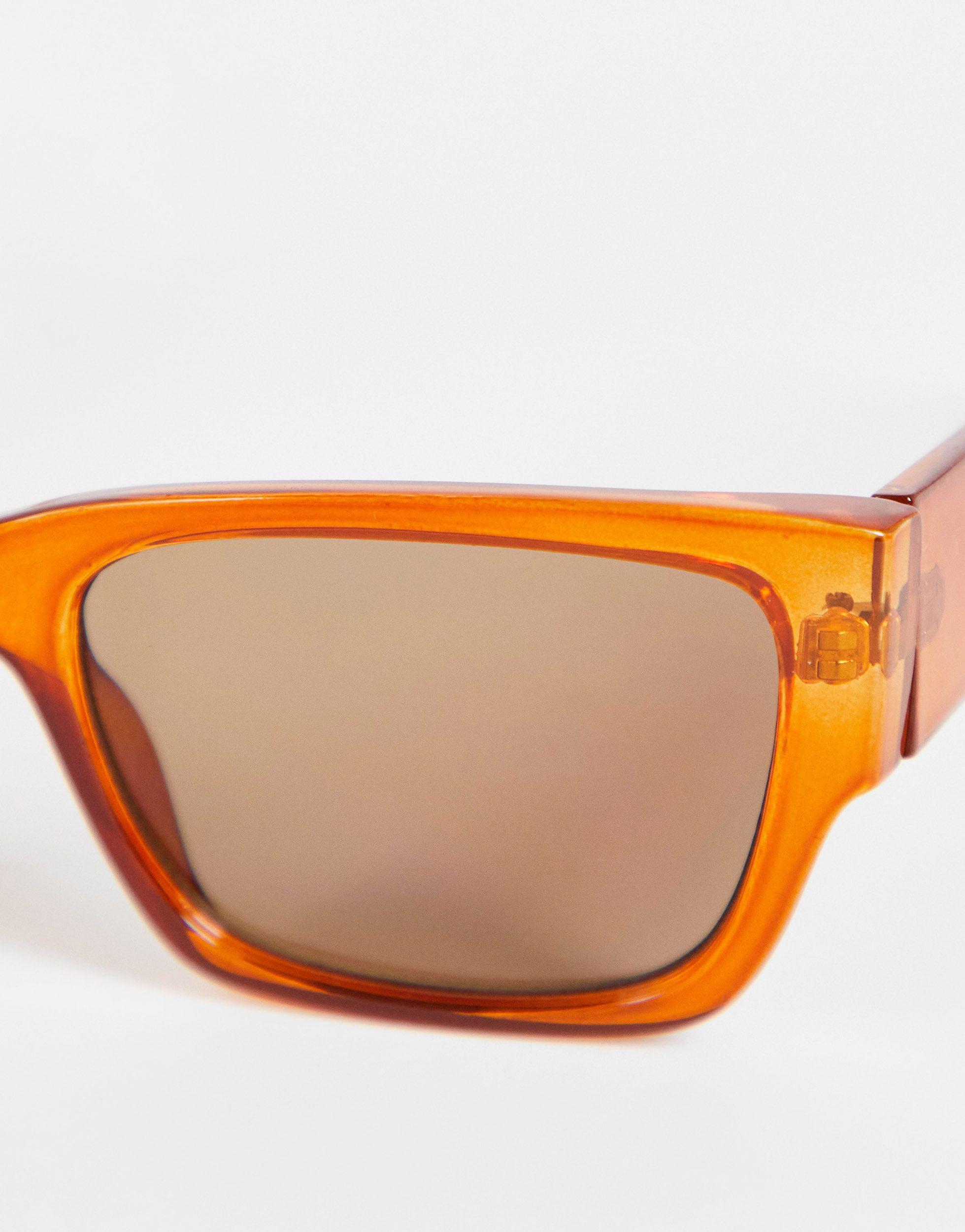 Vero Moda Chunky Square Sunglasses in Pink | Lyst