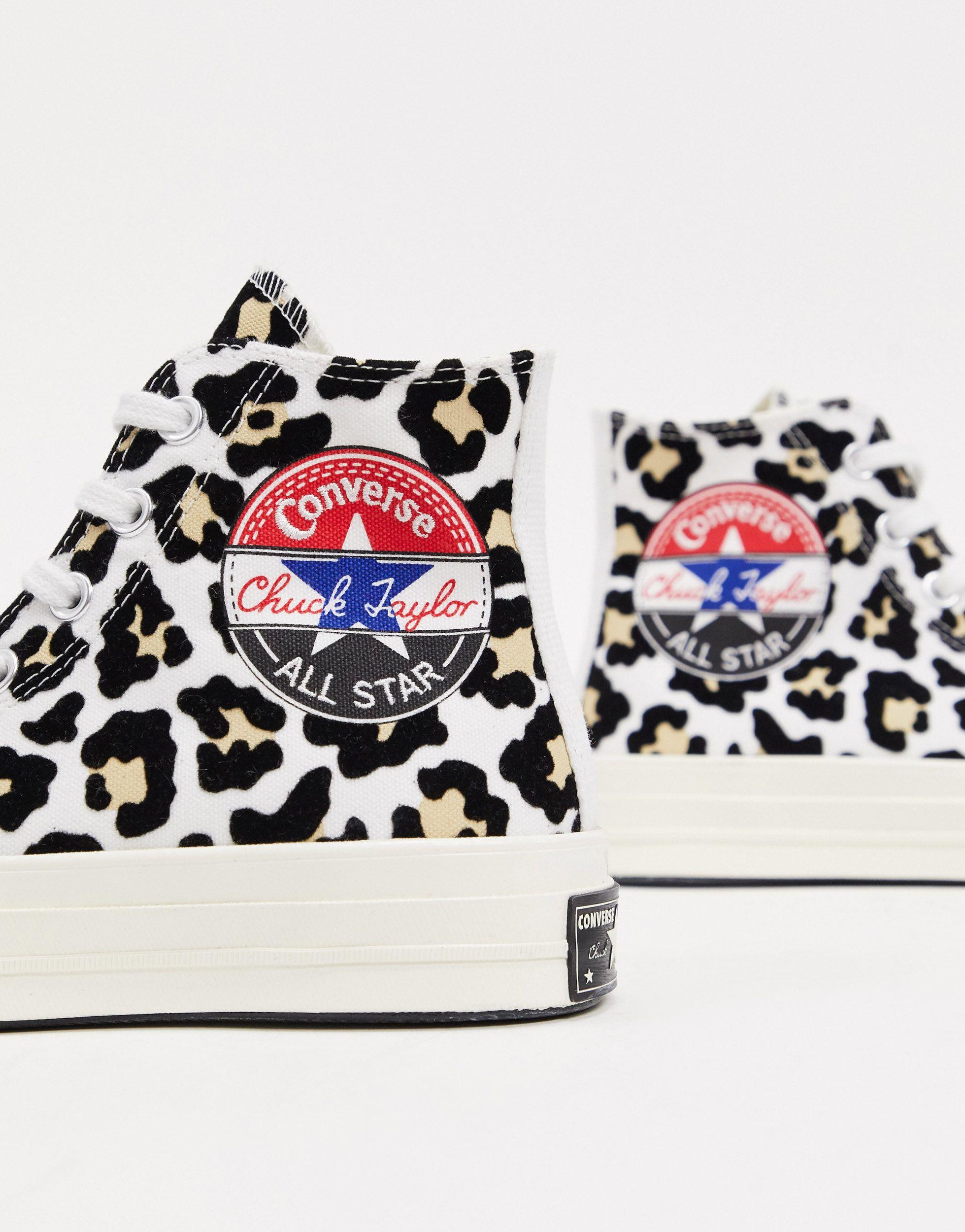 Converse Rubber Chuck '70 Hi Flocked Leopard Print Sneakers-multi in White  | Lyst