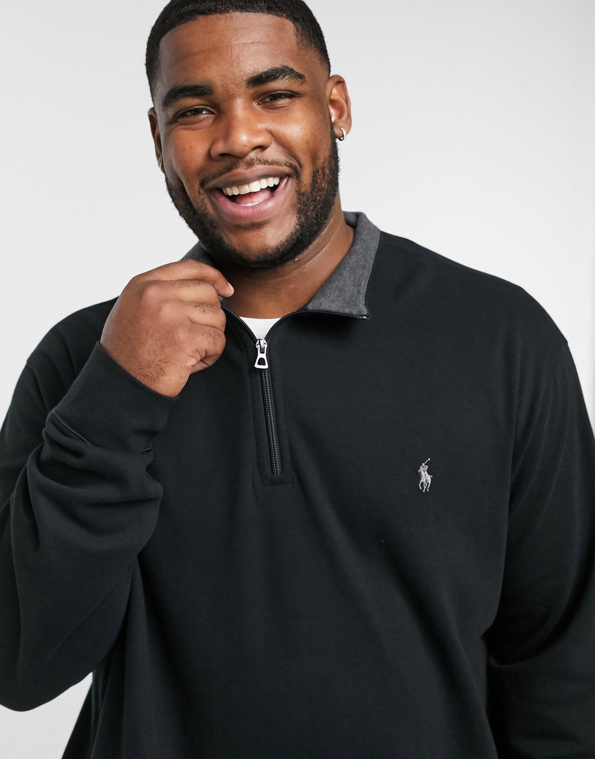 Polo Ralph Lauren Big & Tall Multi Player Logo Sweatshirt Double Knit in Black for Men - Lyst