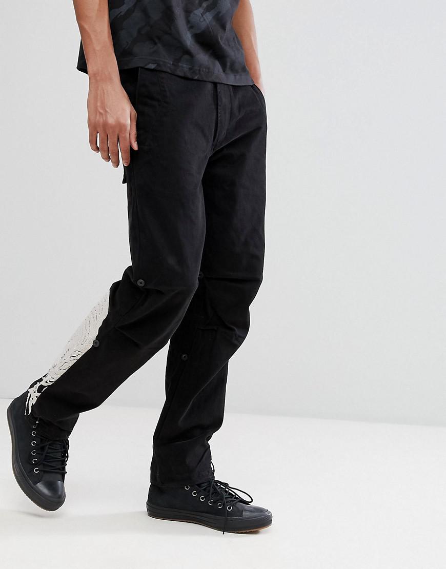 Maharishi Large Tiger Embroidery Snopants Pants in Black for Men - Lyst