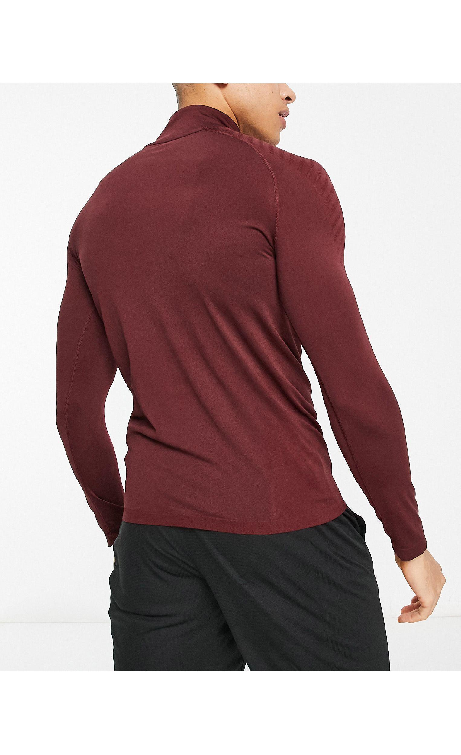 PUMA Training Formknit Seamless 1/4 Zip Top in Red for Men | Lyst