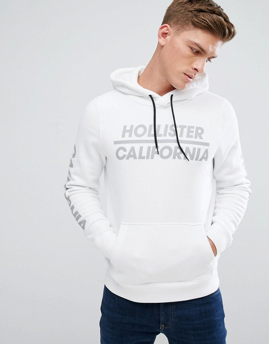 white hollister hoodie mens