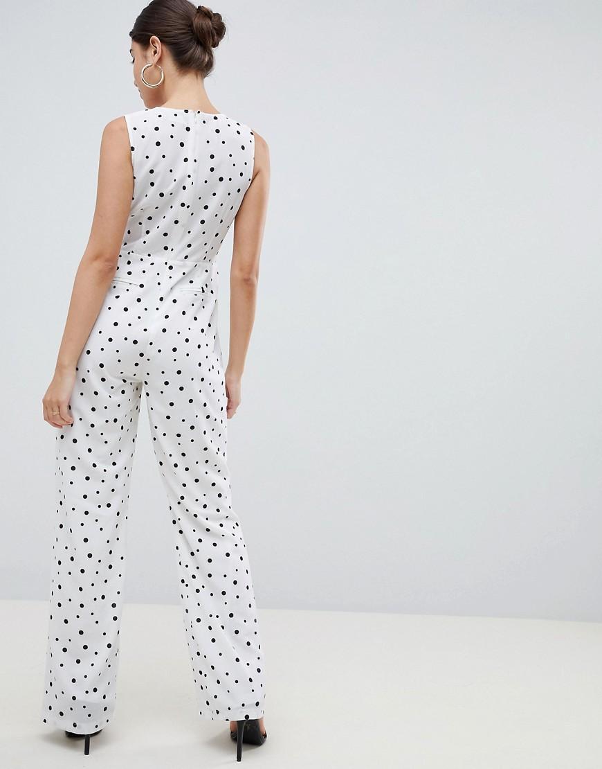 pretty little thing polka dot jumpsuit