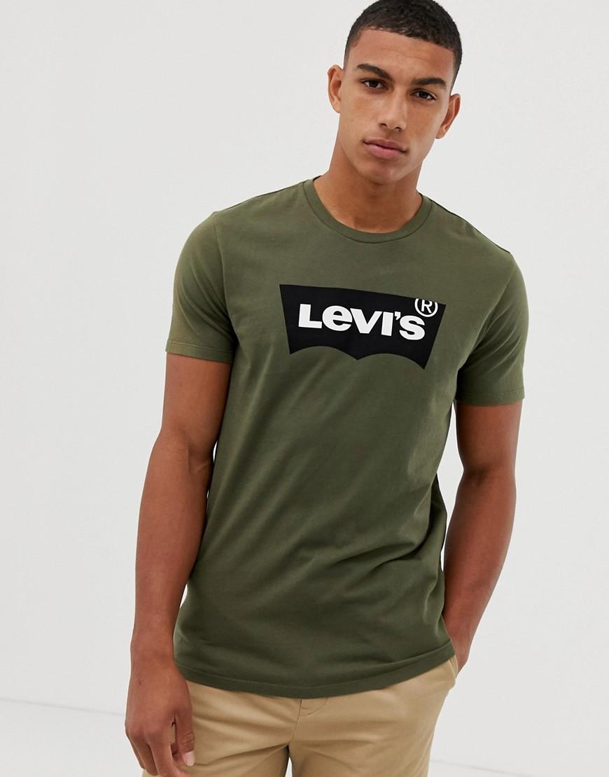 Carry probleem Intimidatie Levi's Batwing Logo T-shirt In Olive Green for Men | Lyst