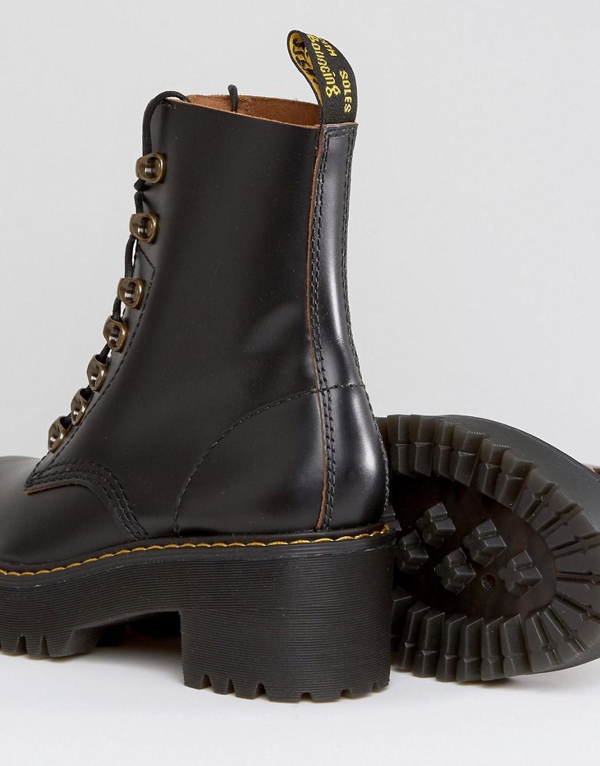 black chunky lace up hiker boots