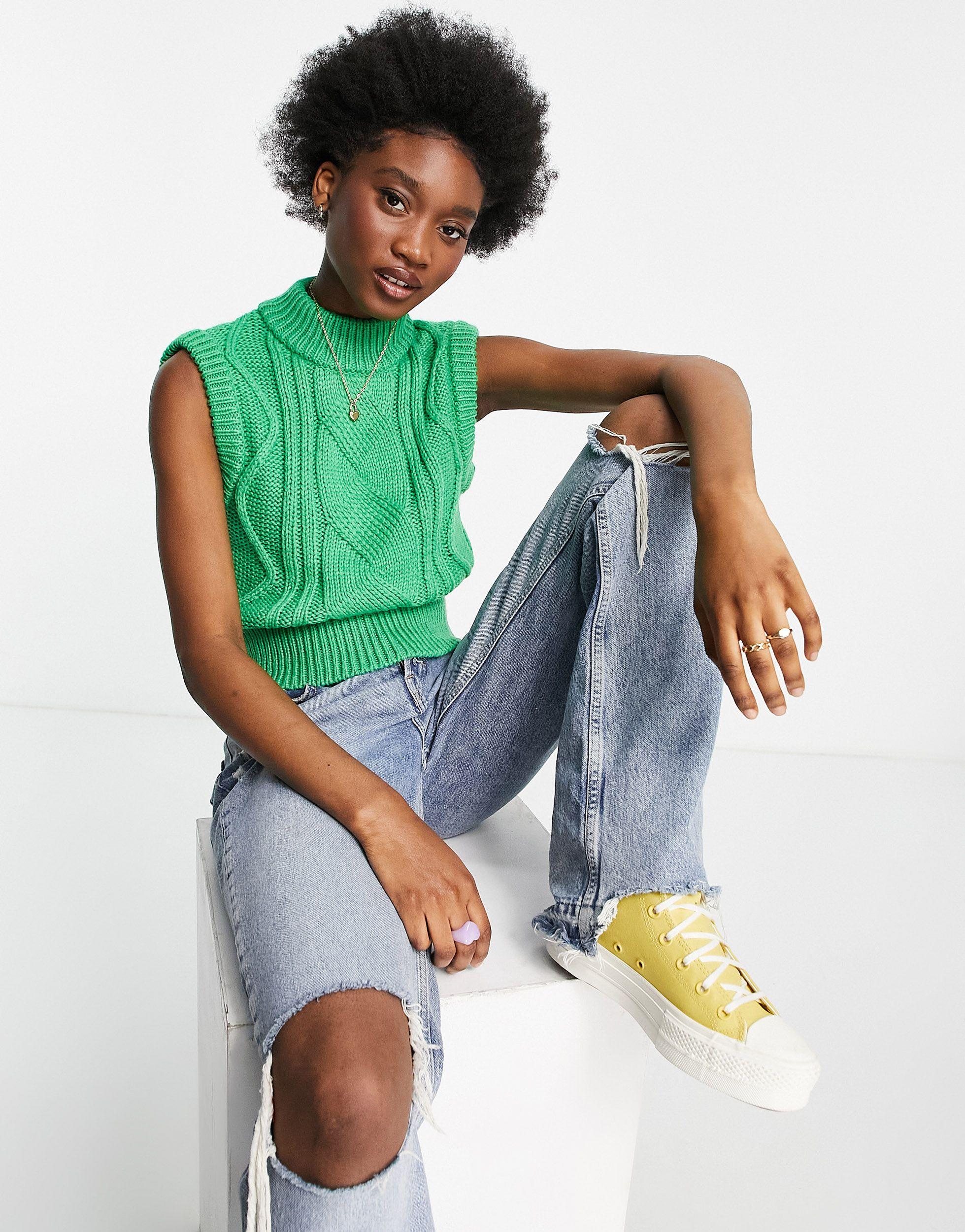 Monki Synthetic Monk Cable Knitted 