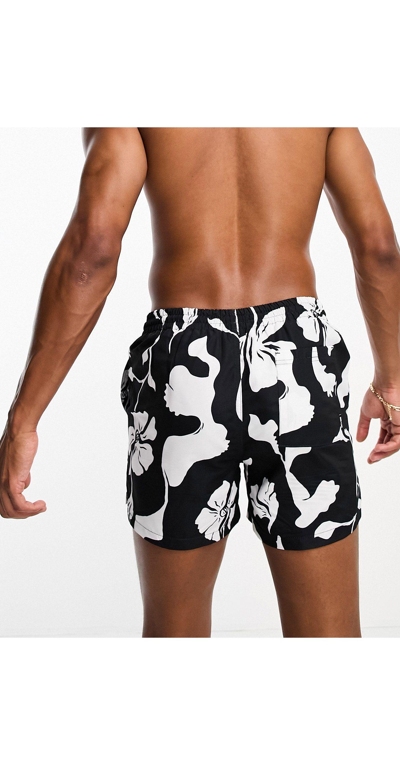 Only Sons Floral Swim in Black for | Lyst