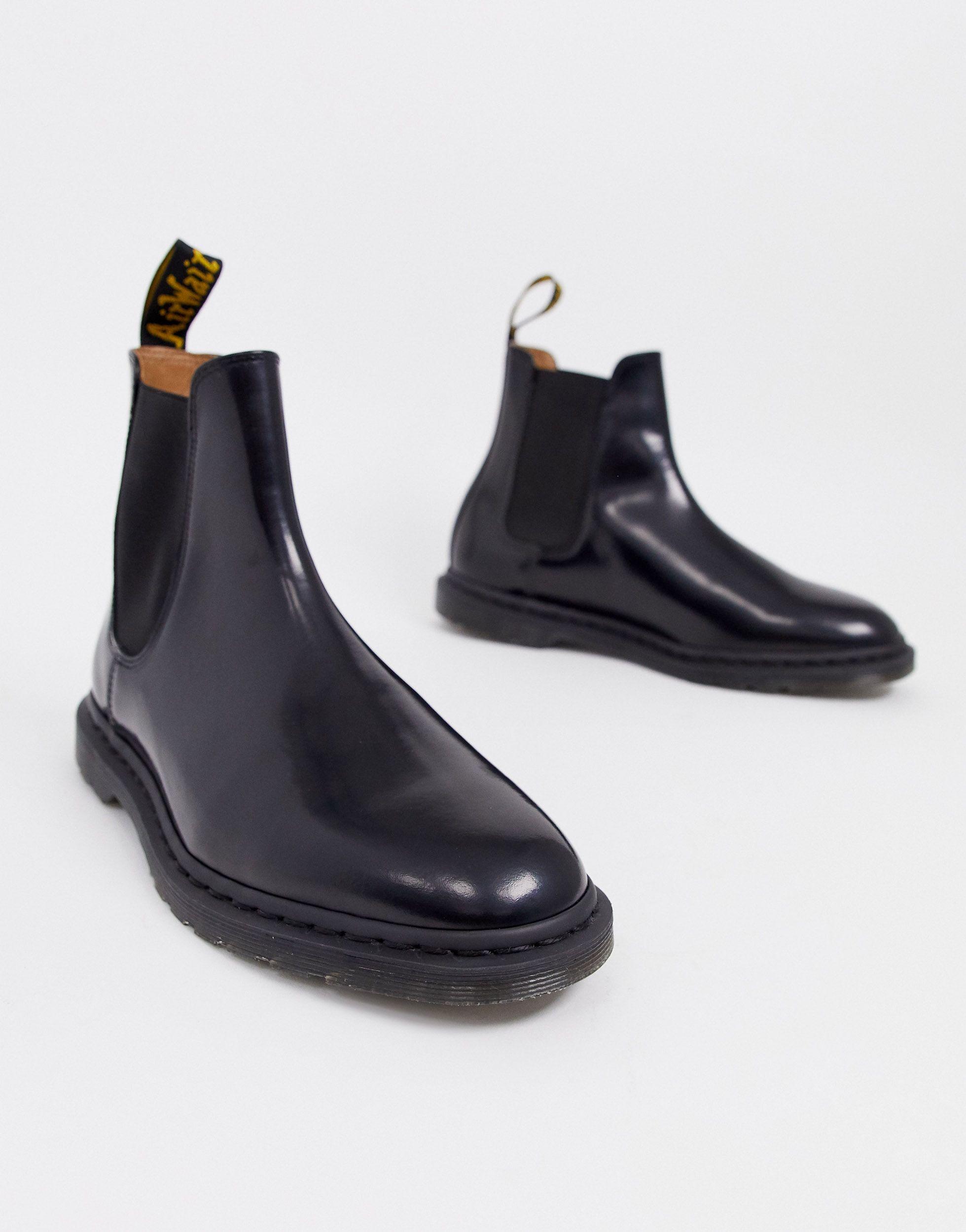 Botas Chelsea de Cuero Graeme II Black Polished Smooth | Botas Dr. Martens  Hombre • Diamonds Fortcaters