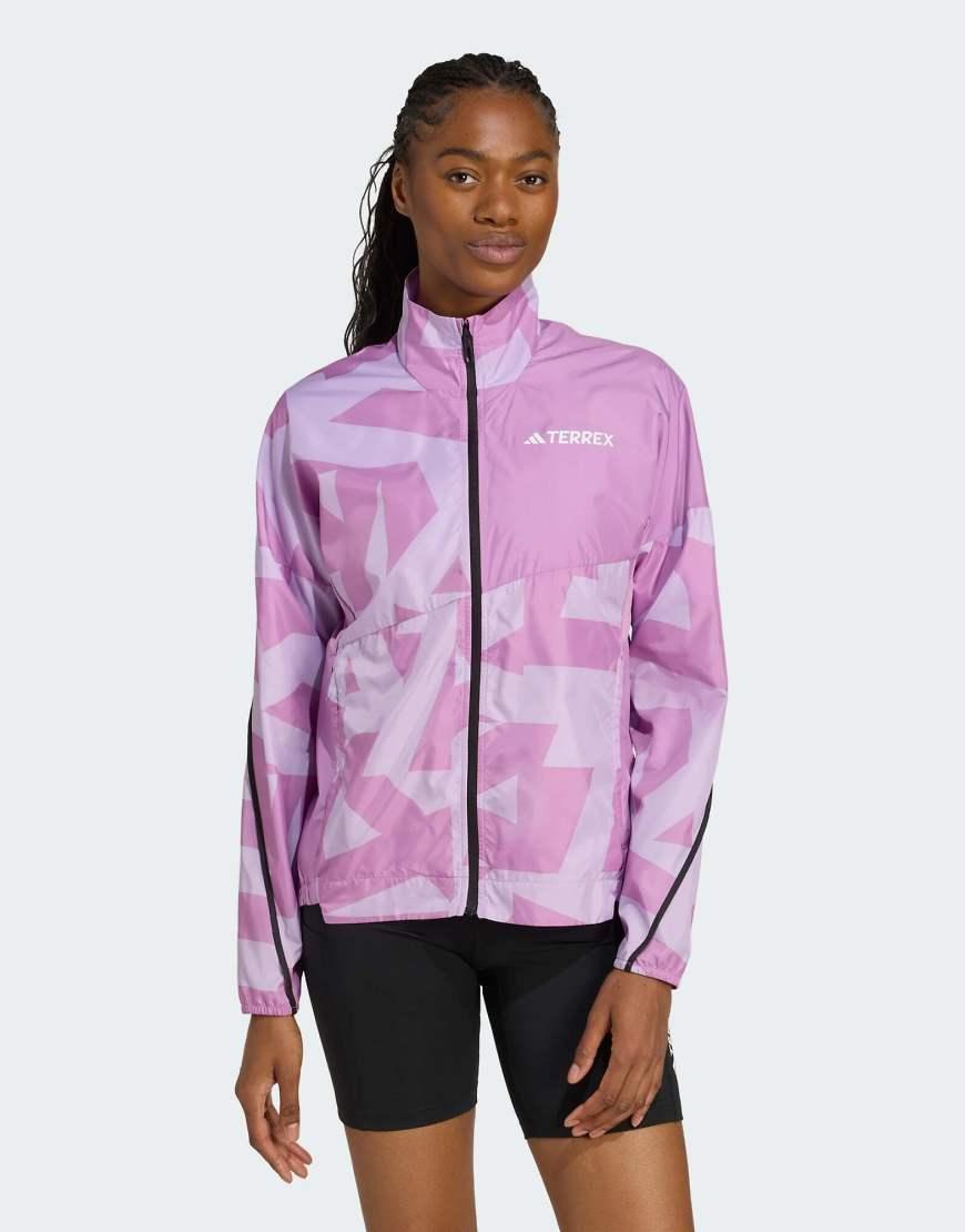 adidas Originals Terrex Multi Printed Wind Jacket in Purple Lyst UK