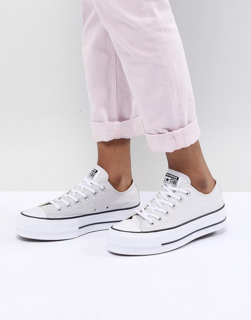 Converse Chuck Taylor All Star Platform Trainers In Grey in Gray | Lyst