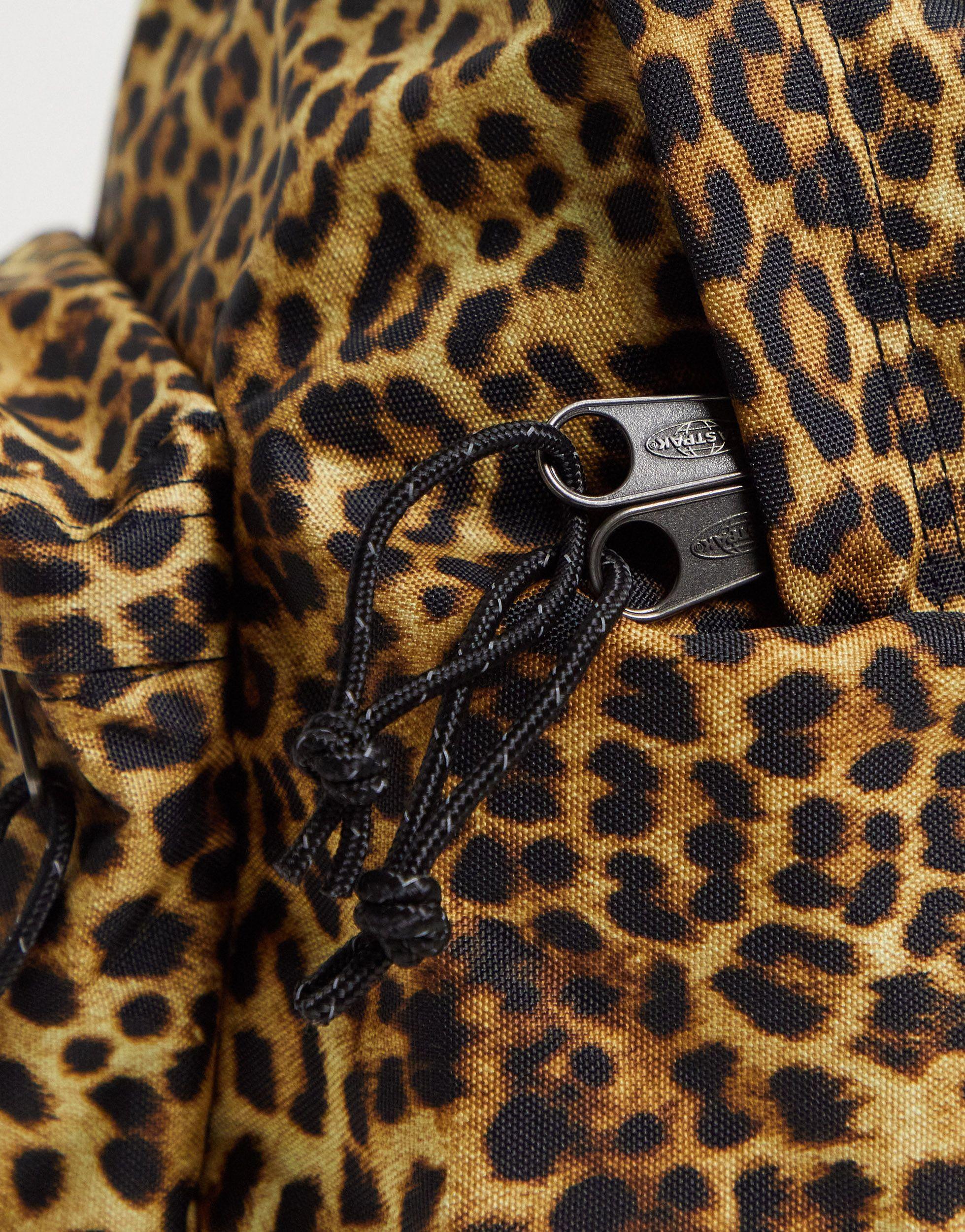 eastpak leopard print backpack