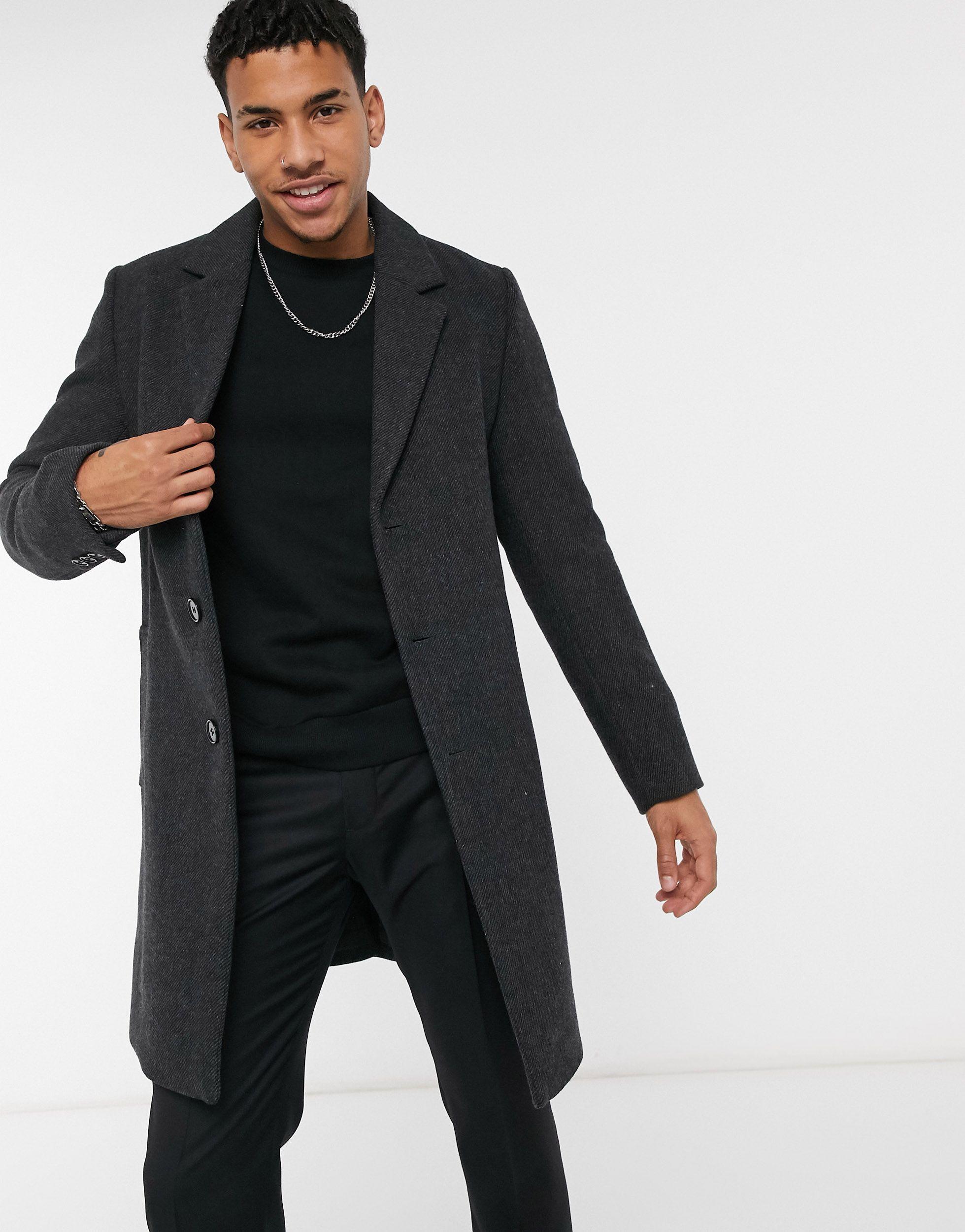 wool twill topcoat