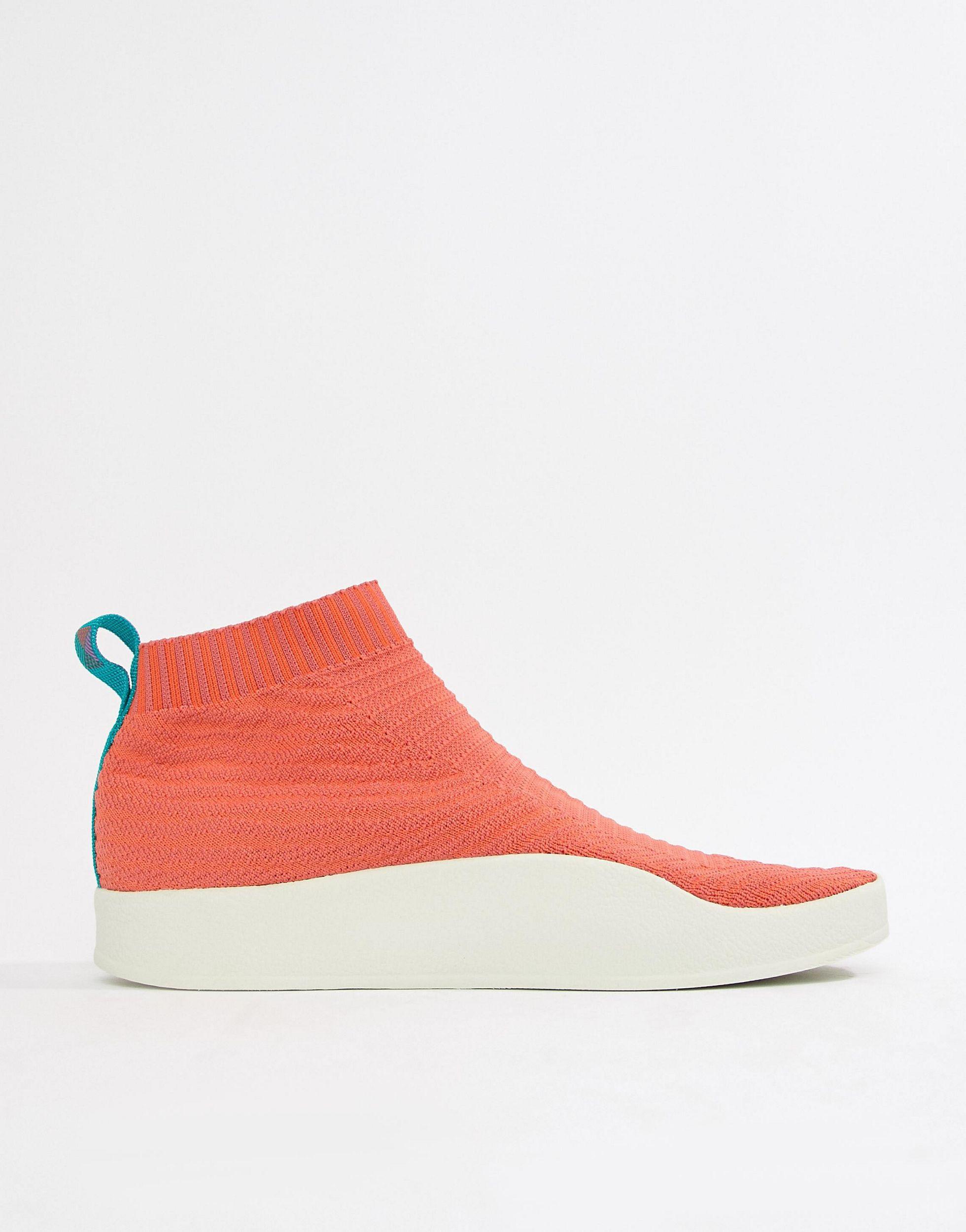 adidas Originals Adilette Primeknit Sock Summer Trainers in Orange for Men  | Lyst