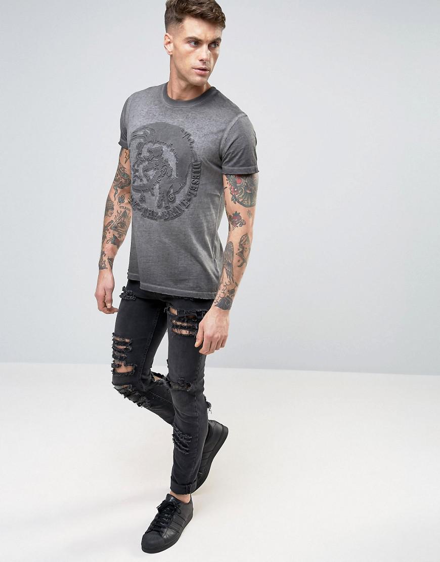 DIESEL T-diego-mm Mohawk T-shirt in Black for Men | Lyst