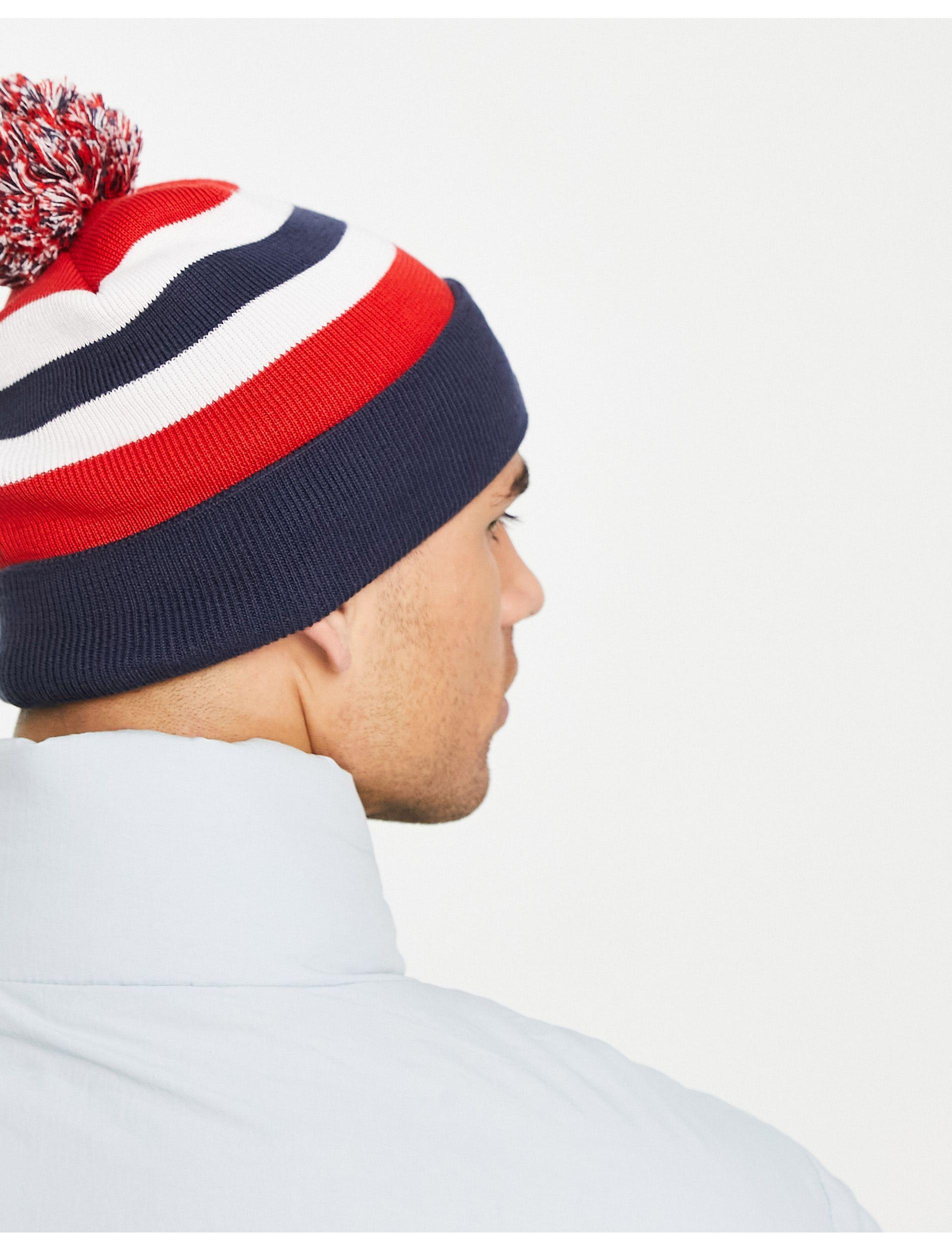 Tommy Hilfiger Collegiate Varsity Stripe Beanie in Blue for Men | Lyst