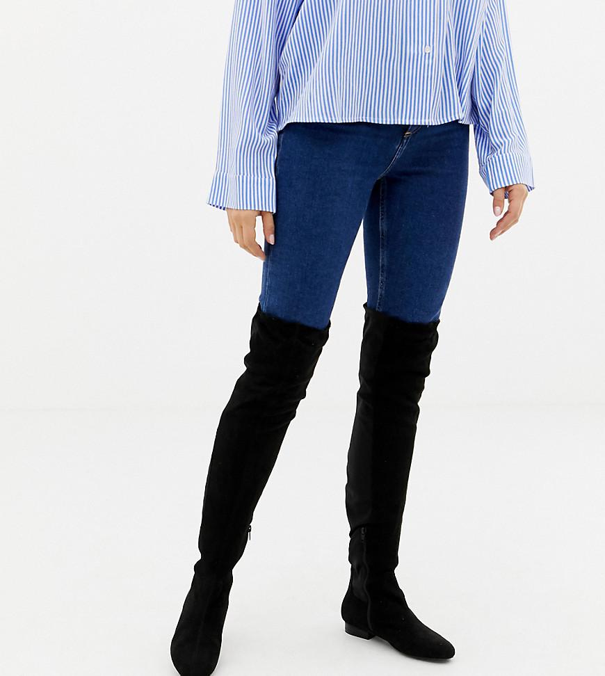 extra long thigh high boots flat
