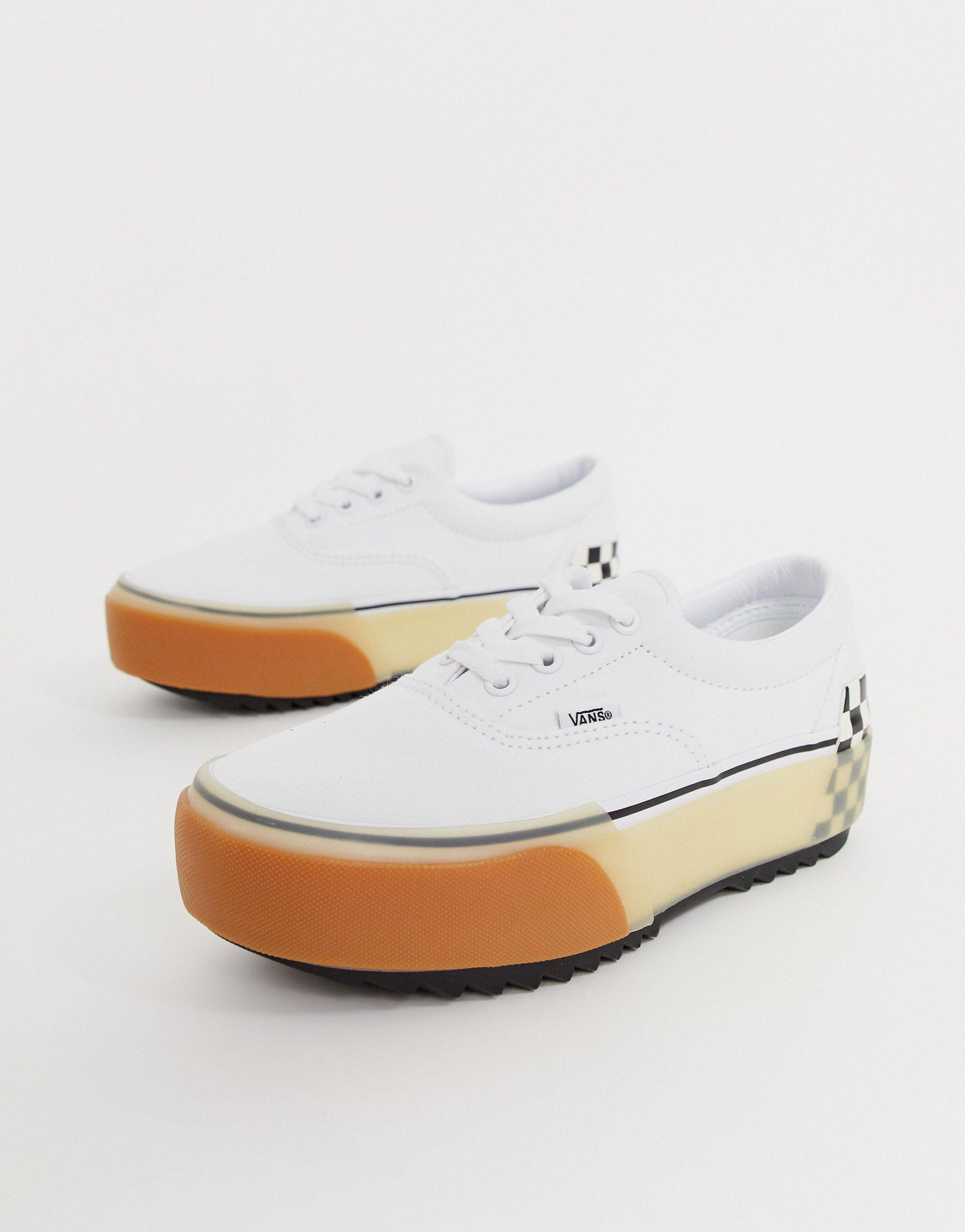 Vans Rubber Era Stacked Sneakers in White - Lyst