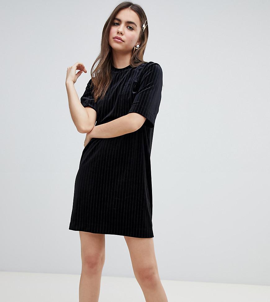 pinstripe t shirt dress