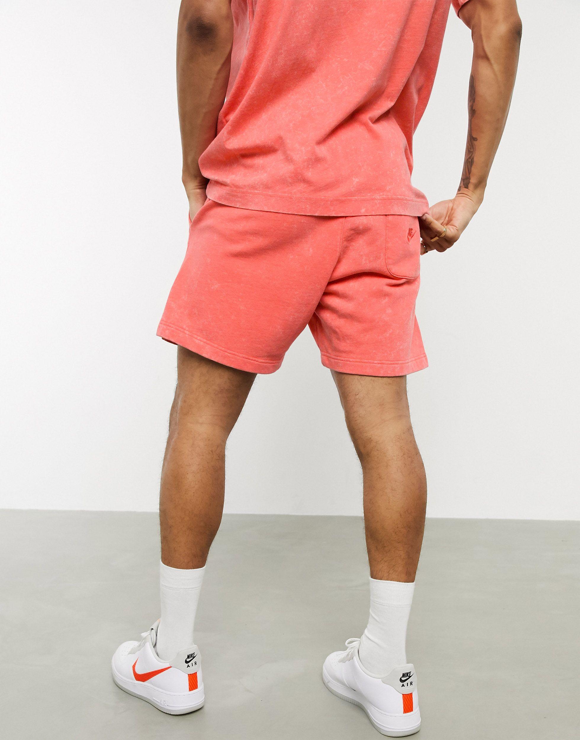 Just Do It Washed Shorts Nike pour homme en coloris Rouge | Lyst