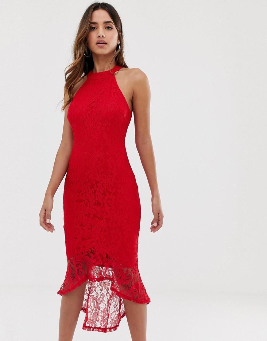 paris lace midi dress