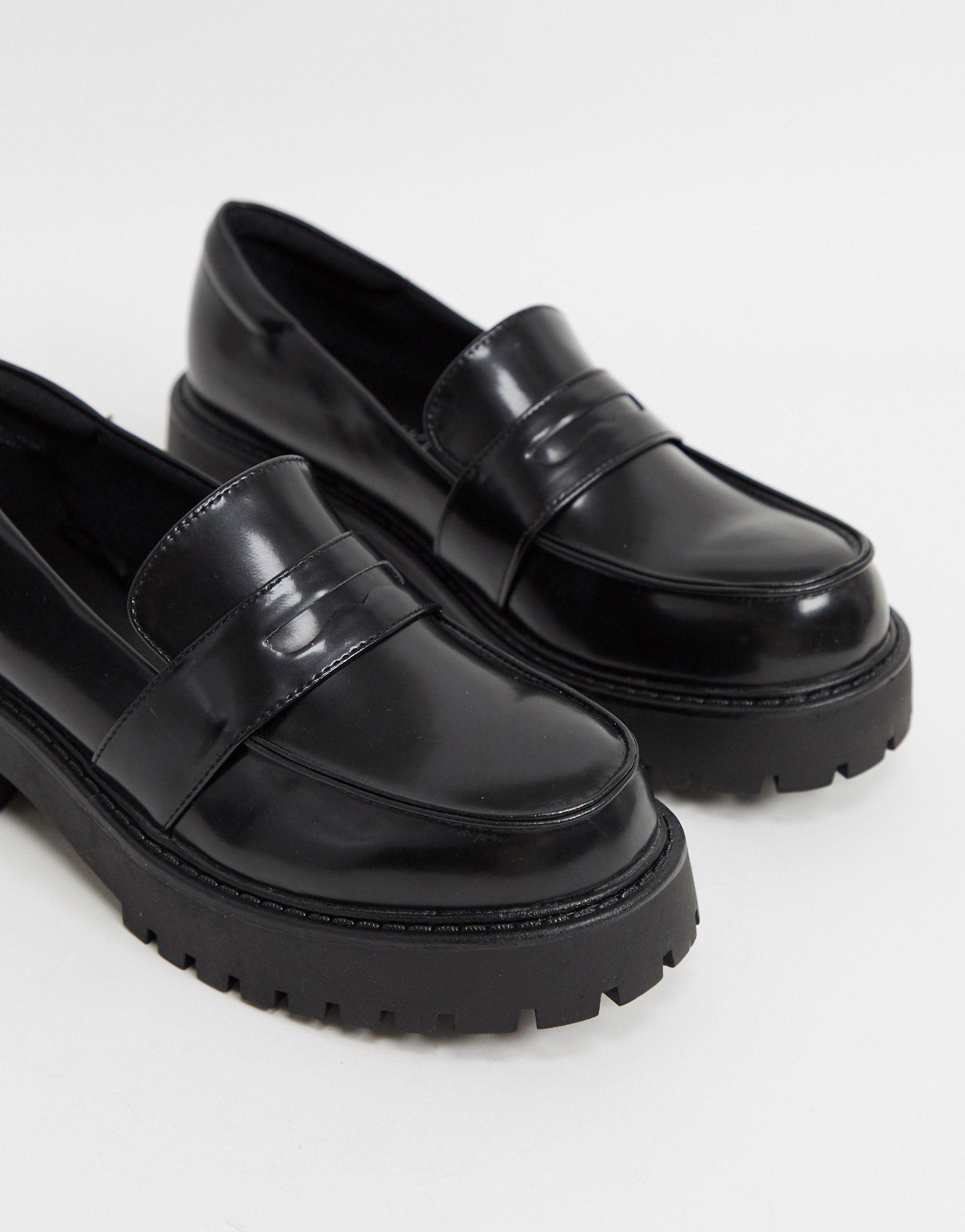 Cradle retreat hope Monki June Chunky Faux Leather Loafer in Black | Lyst