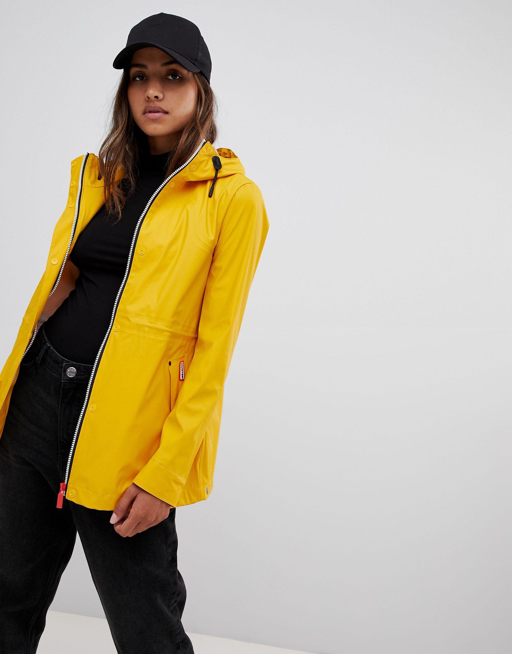hunter yellow rain jacket