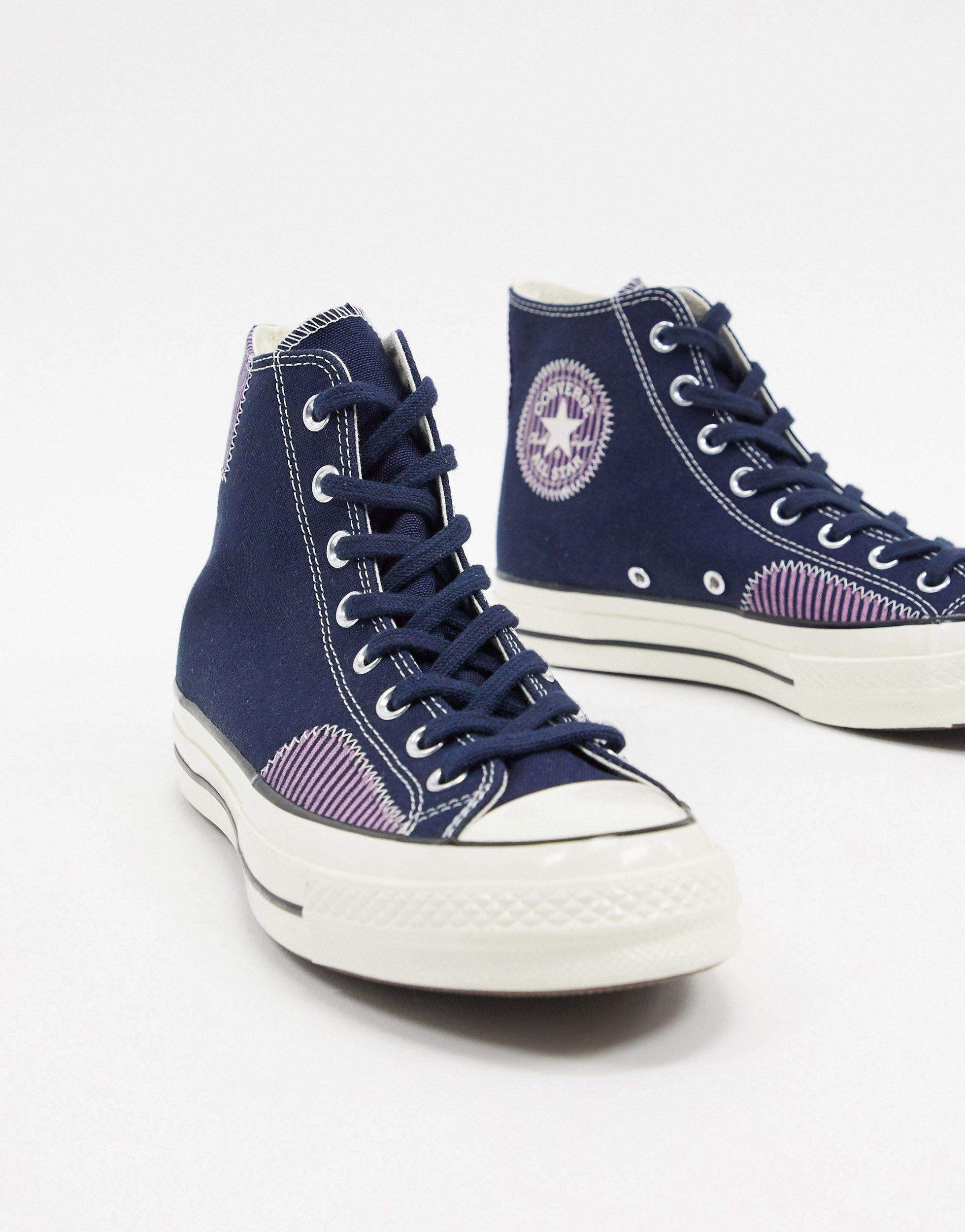 Converse Navy Nautical Prep Chuck 70 High Sneakers in Blue for Men