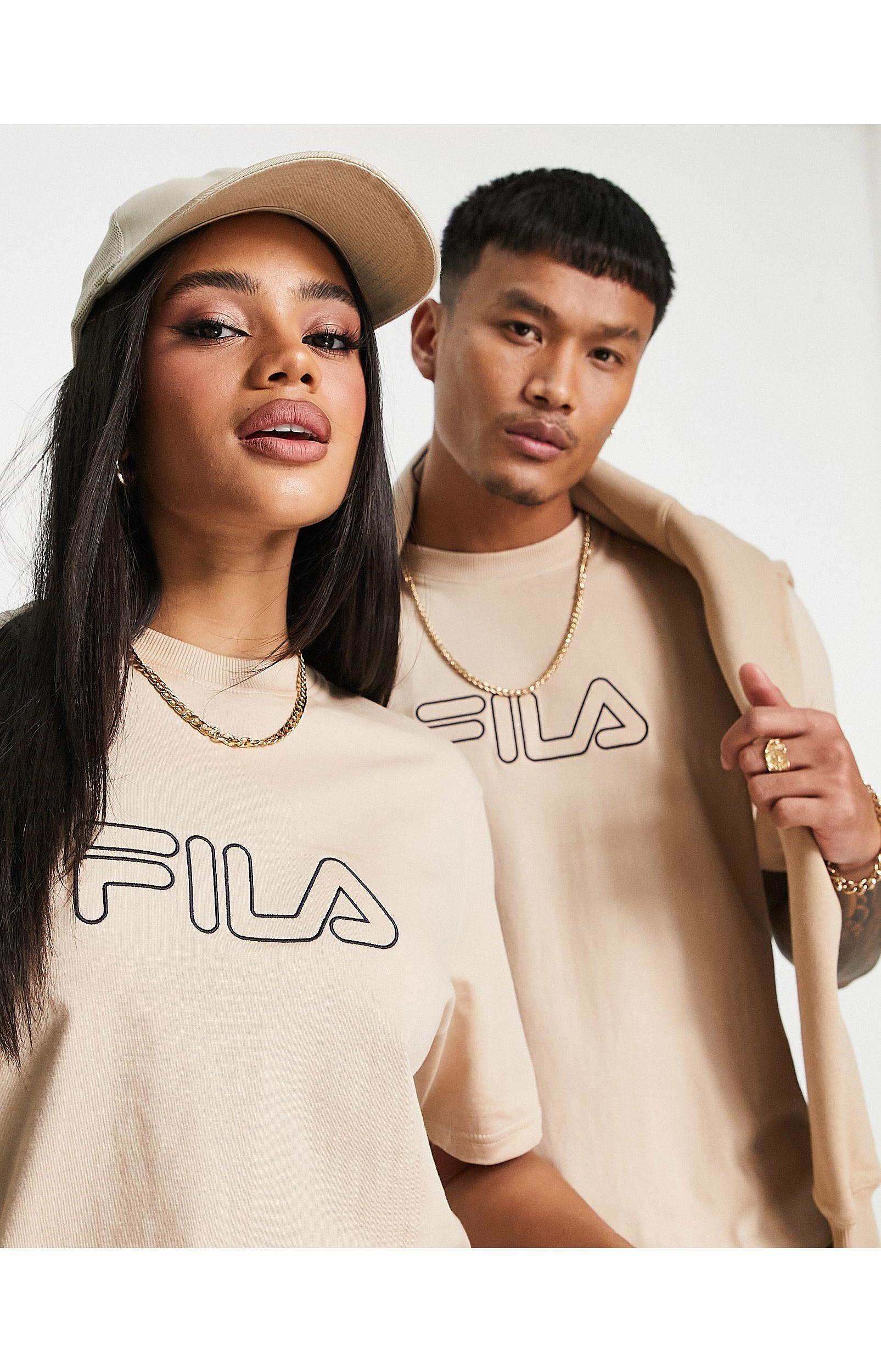 Fila Unisex Heritage T-shirt in Natural | Lyst