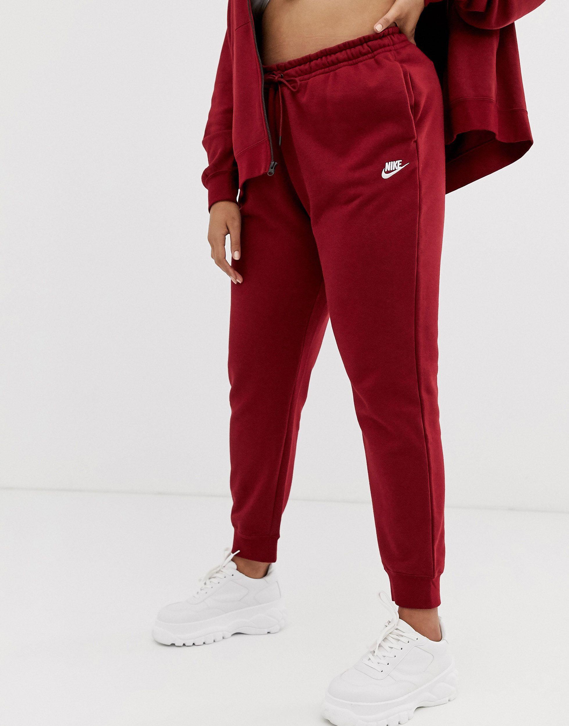 Plus - Essentials - Joggers - Bordeaux Coton Nike en coloris Rouge - Lyst