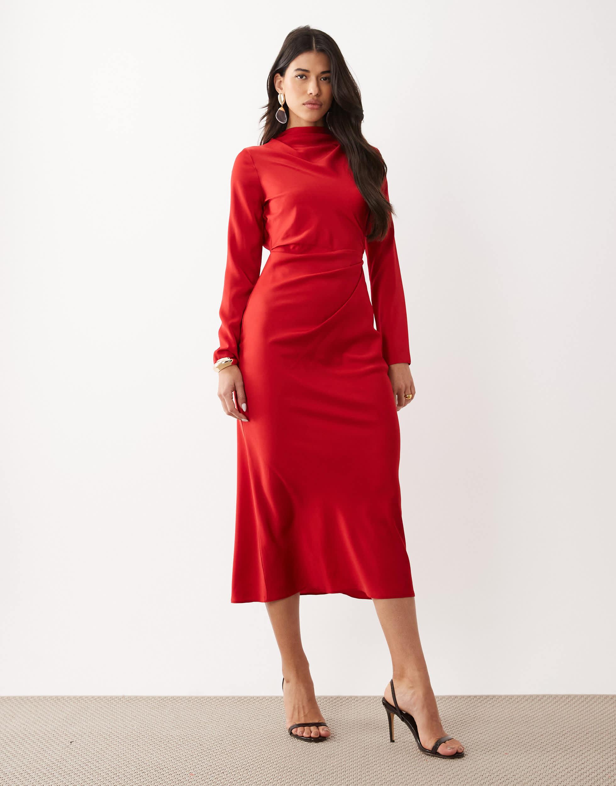 Designer Asos Pleated Midi Dresses for Women - Up to 75% off | Lyst
