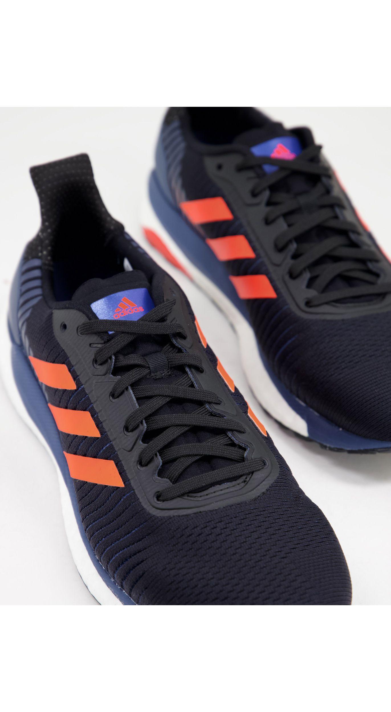 adidas Rubber Running Solar Glide Trainers And Red in Black for Men - Lyst
